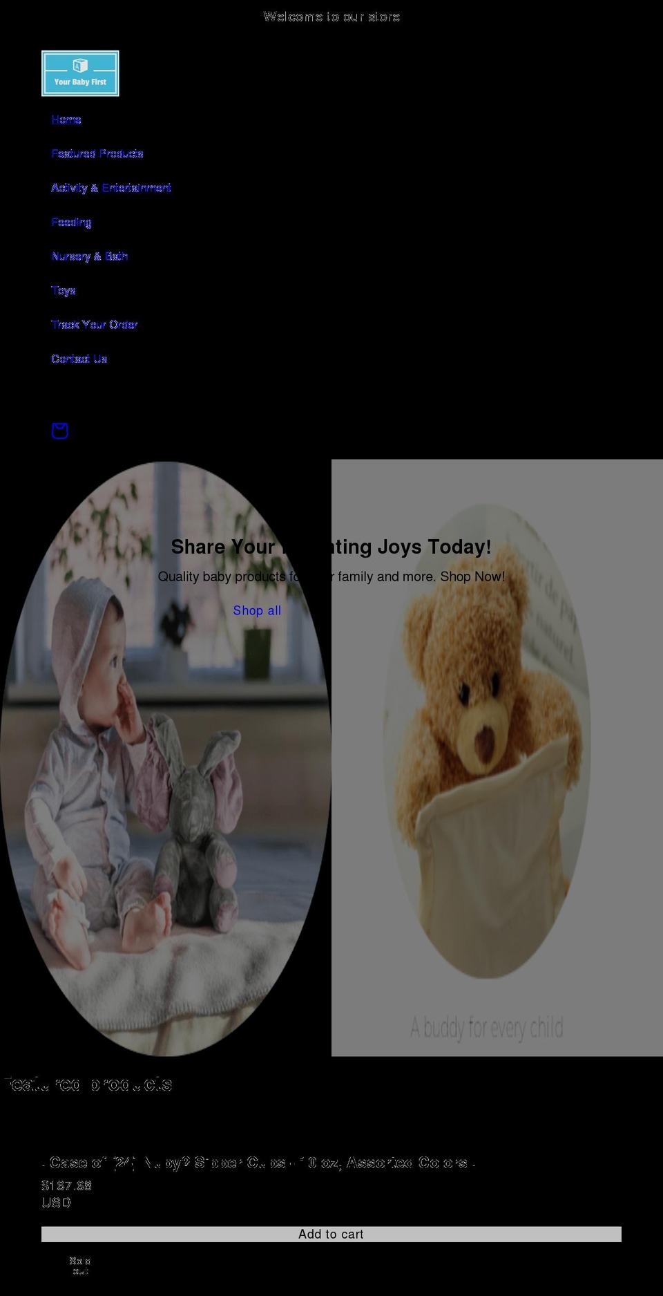 yourbabyfirst.com shopify website screenshot