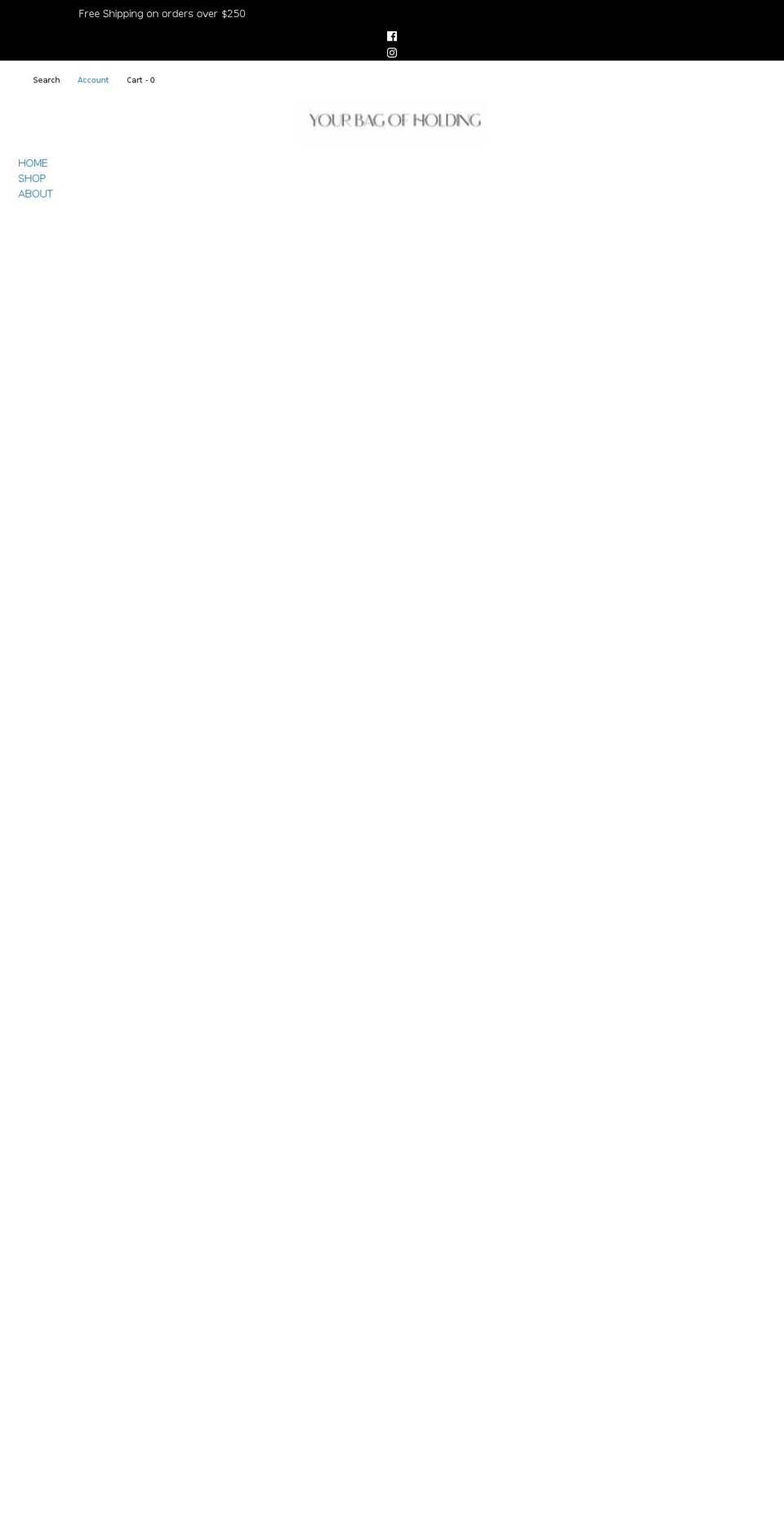 yourbagofholding.com shopify website screenshot