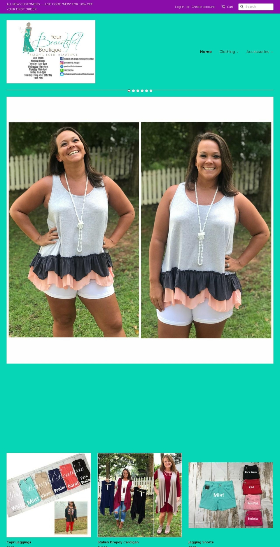 yourbeautifulboutique.com — Shopify storefront screenshot