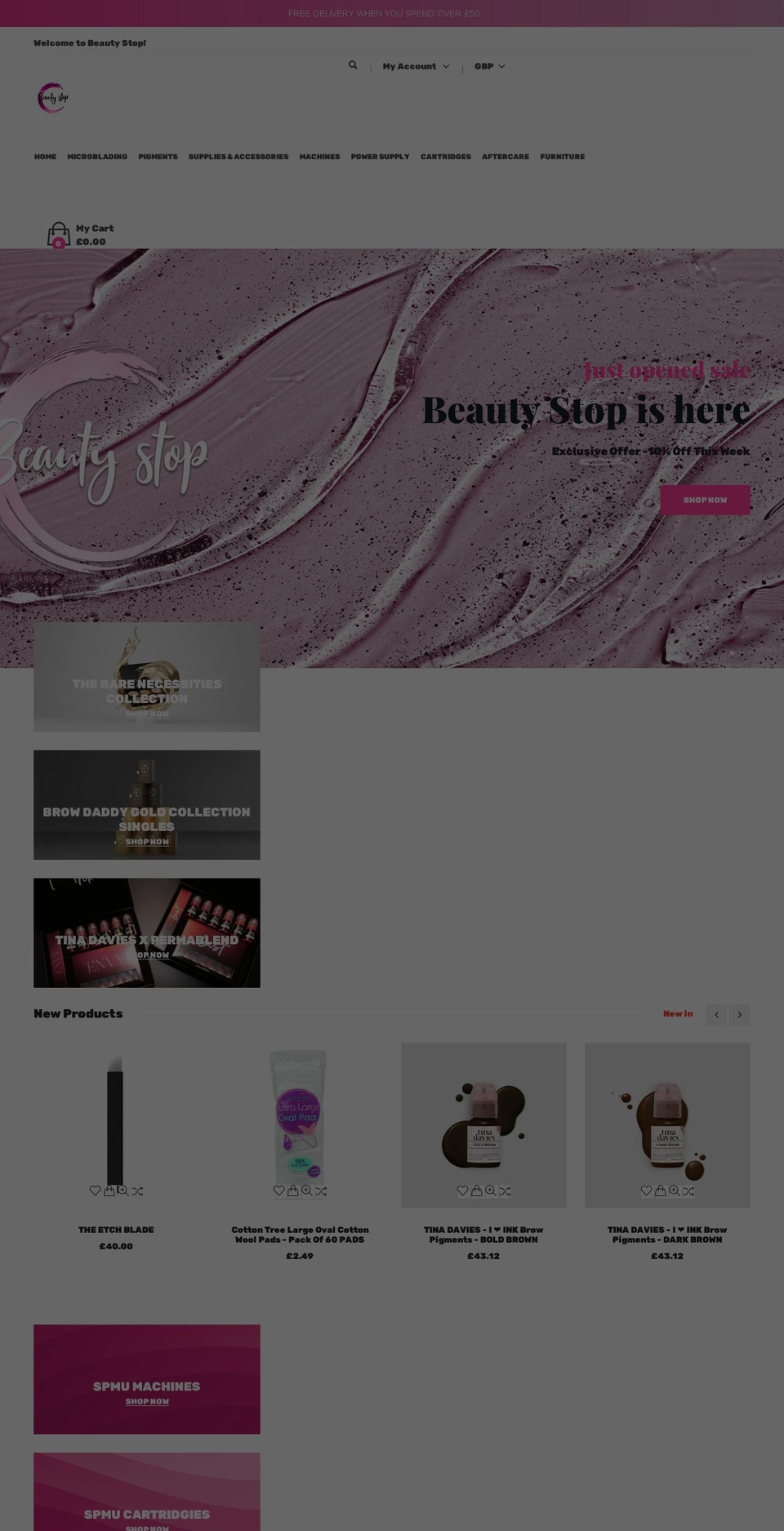 yourbeautystop.co.uk shopify website screenshot