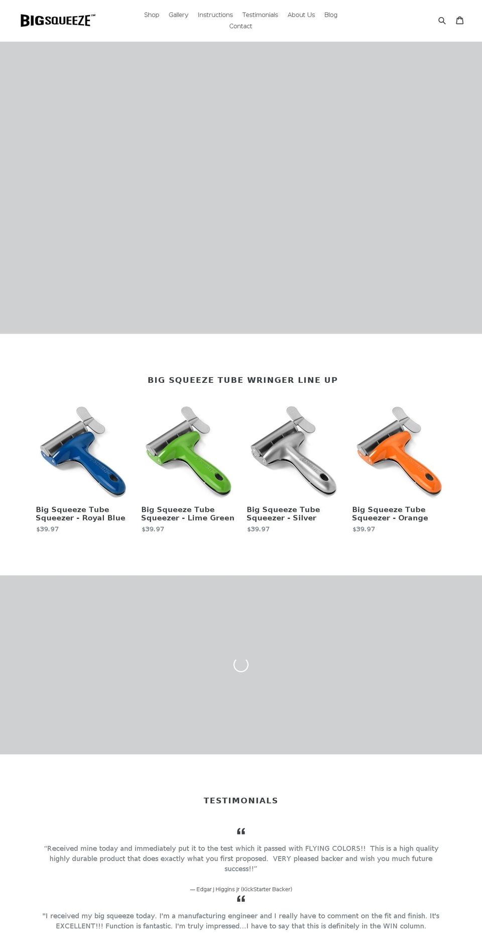 yourbigsqueeze.com shopify website screenshot