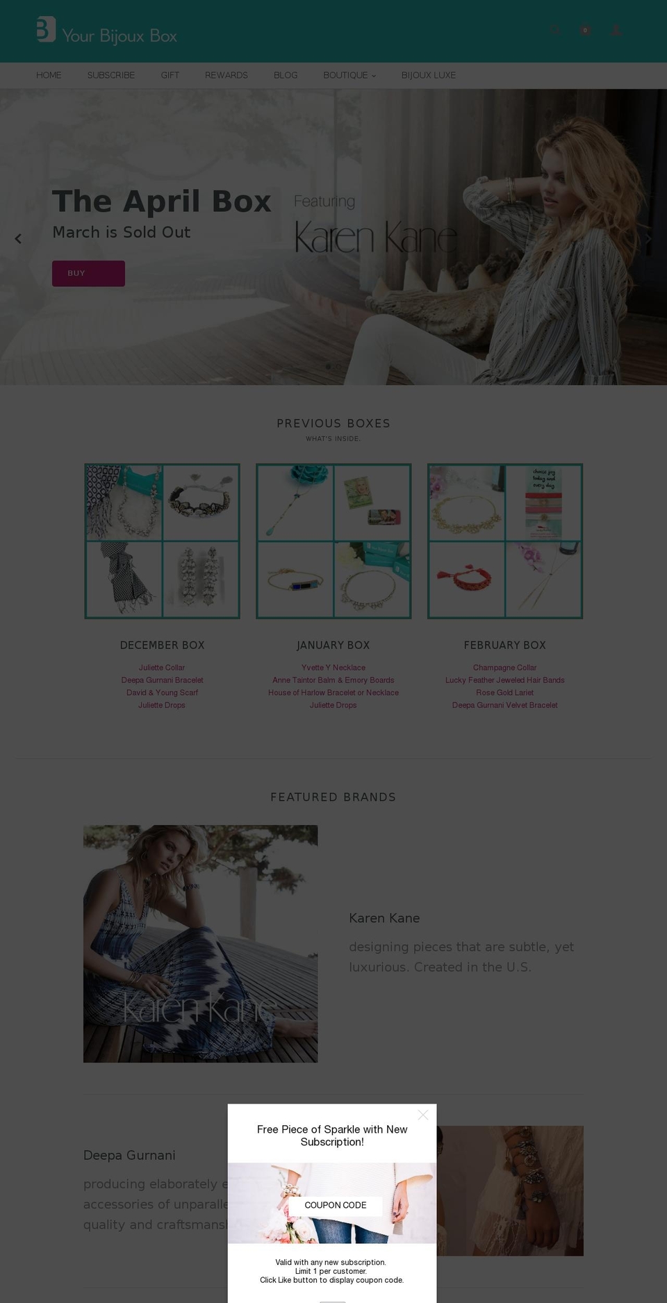 yourbijouxbox.com shopify website screenshot