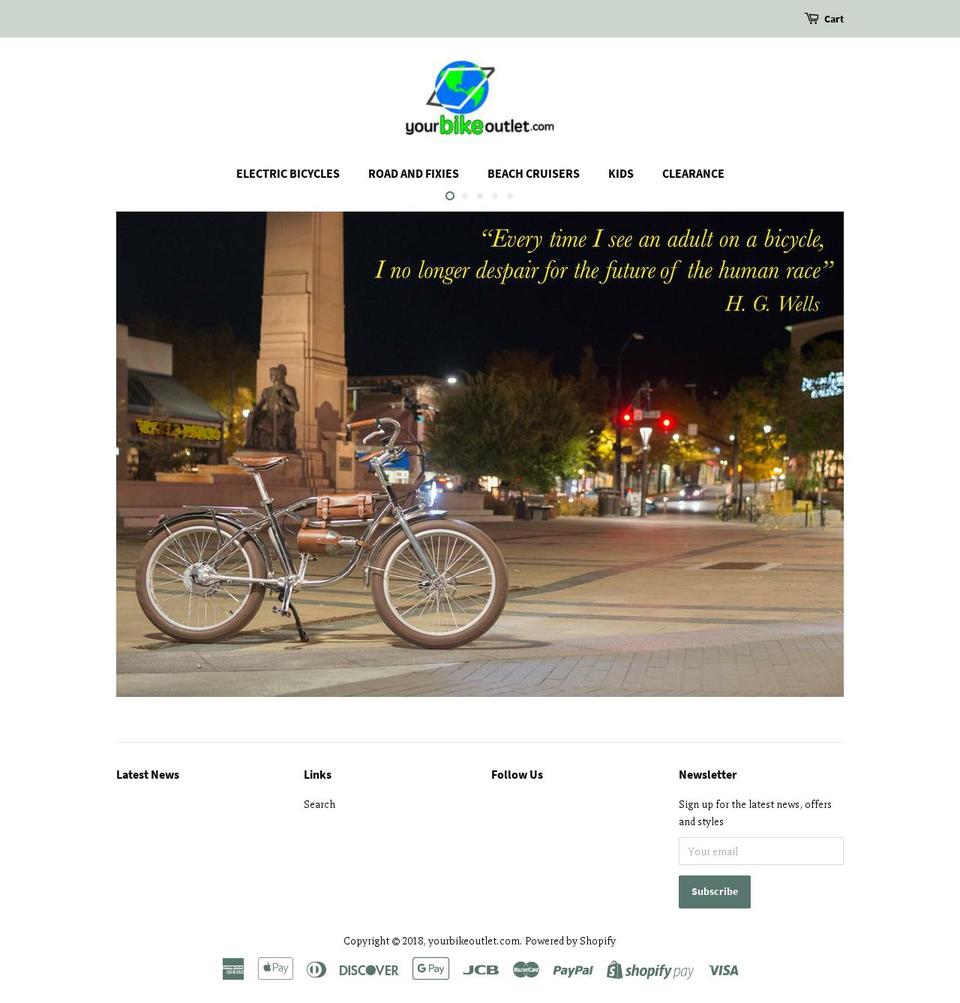 yourbikeoutlet.com — Shopify storefront screenshot