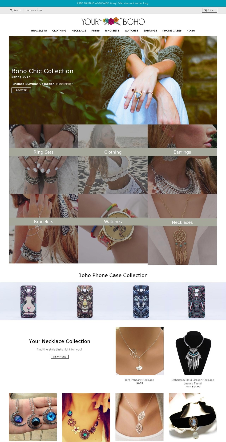 yourboho.com — Shopify storefront screenshot