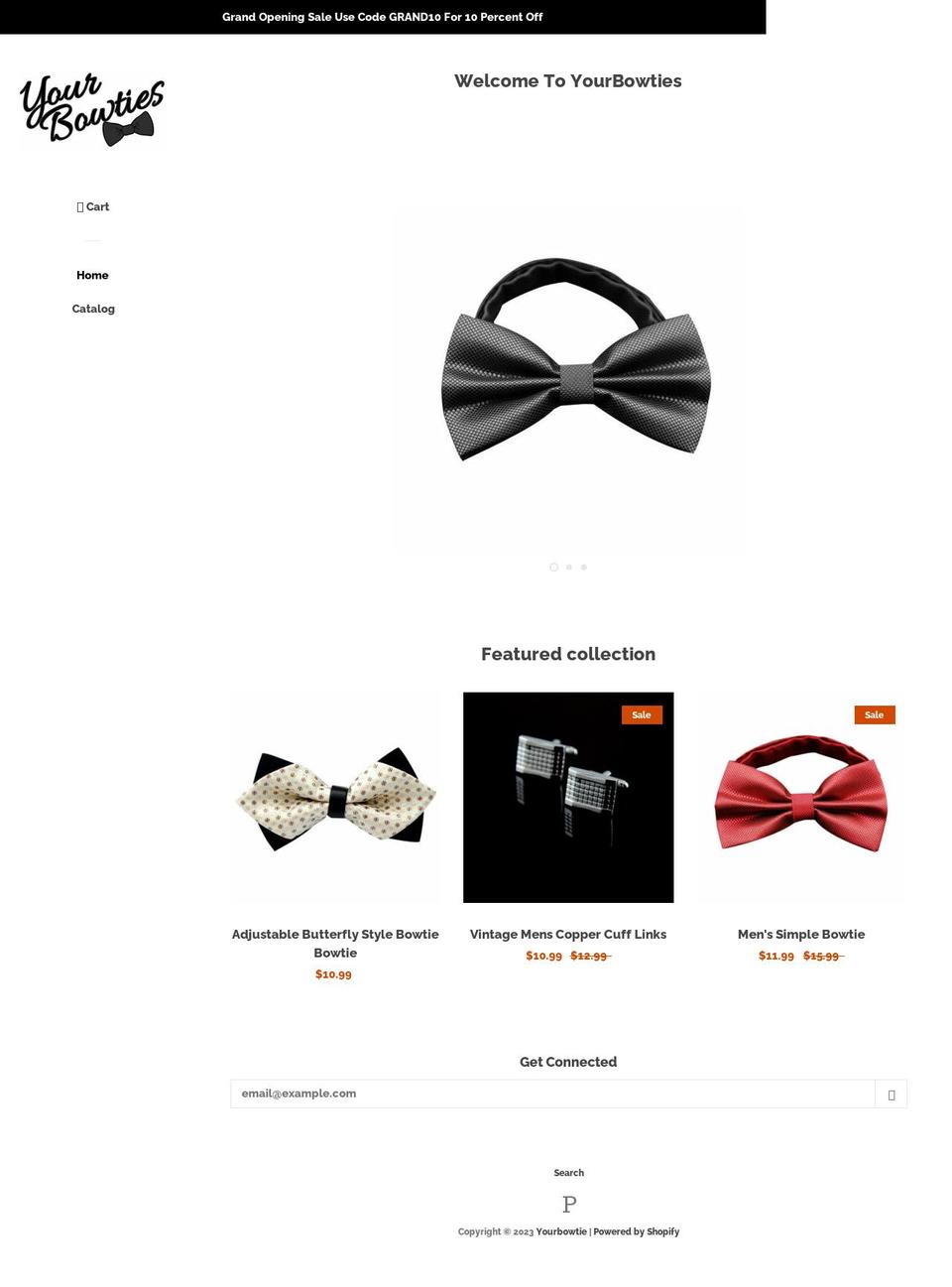 yourbowties.com — Shopify storefront screenshot