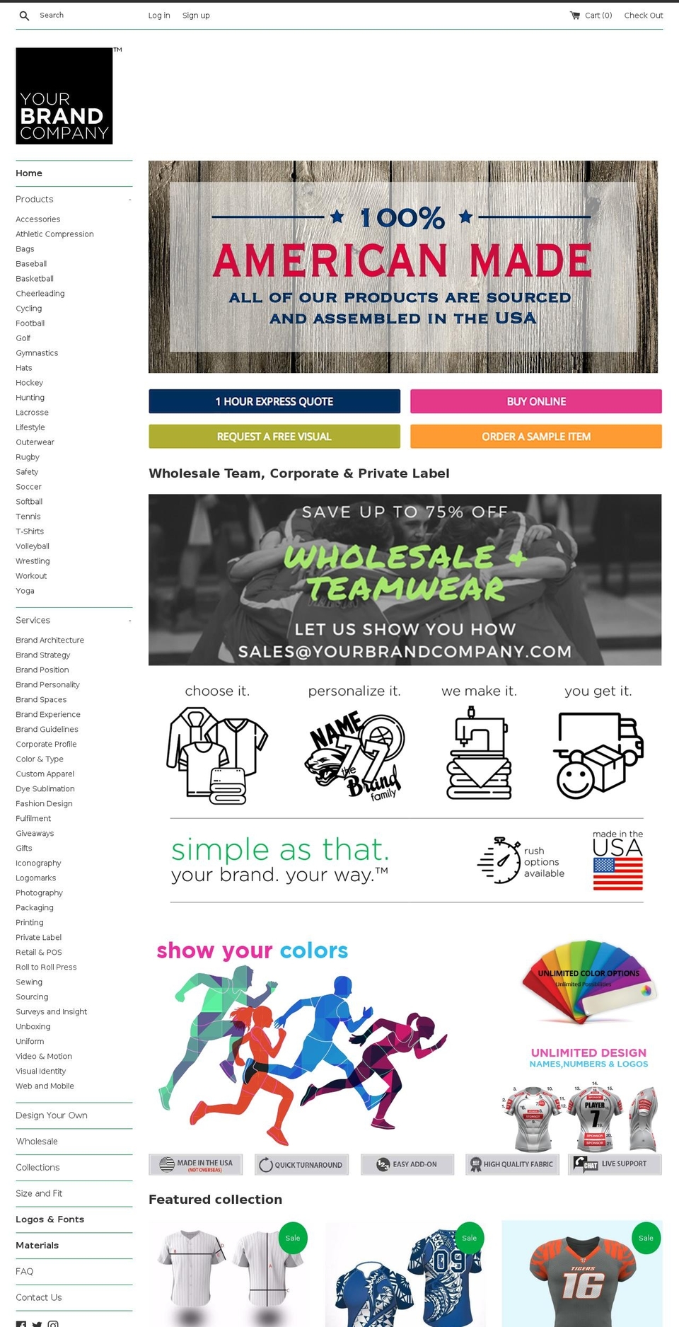 yourbrandcompany.com shopify website screenshot