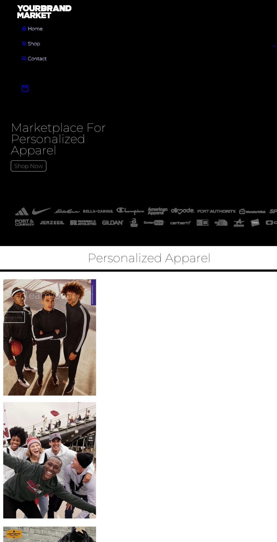 yourbrandmarket.com shopify website screenshot