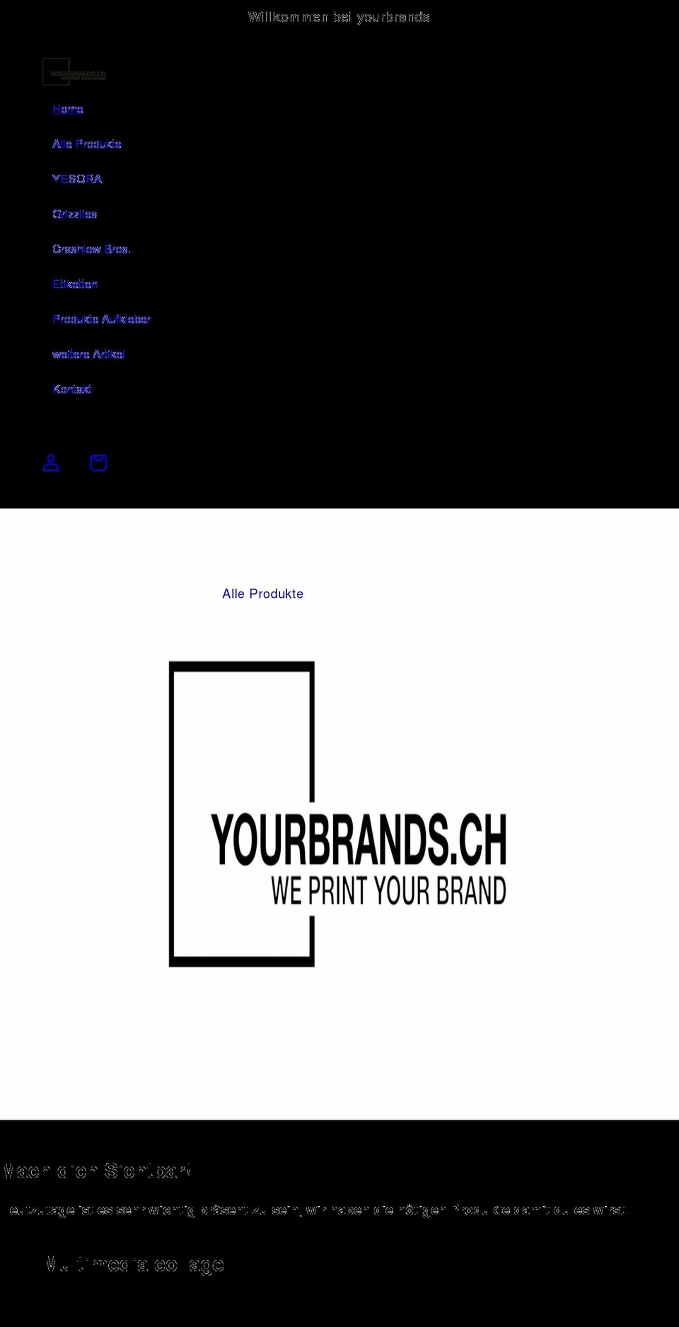 yourbrands.ch shopify website screenshot