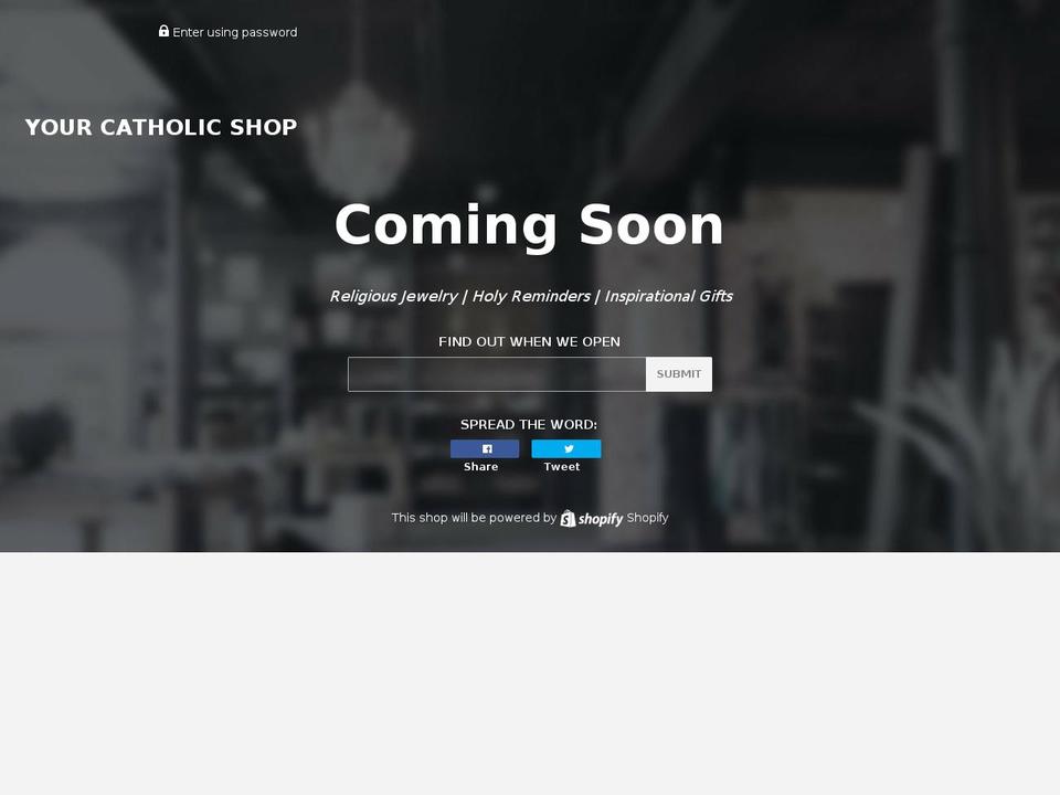 yourcatholicshop.com — Shopify storefront screenshot