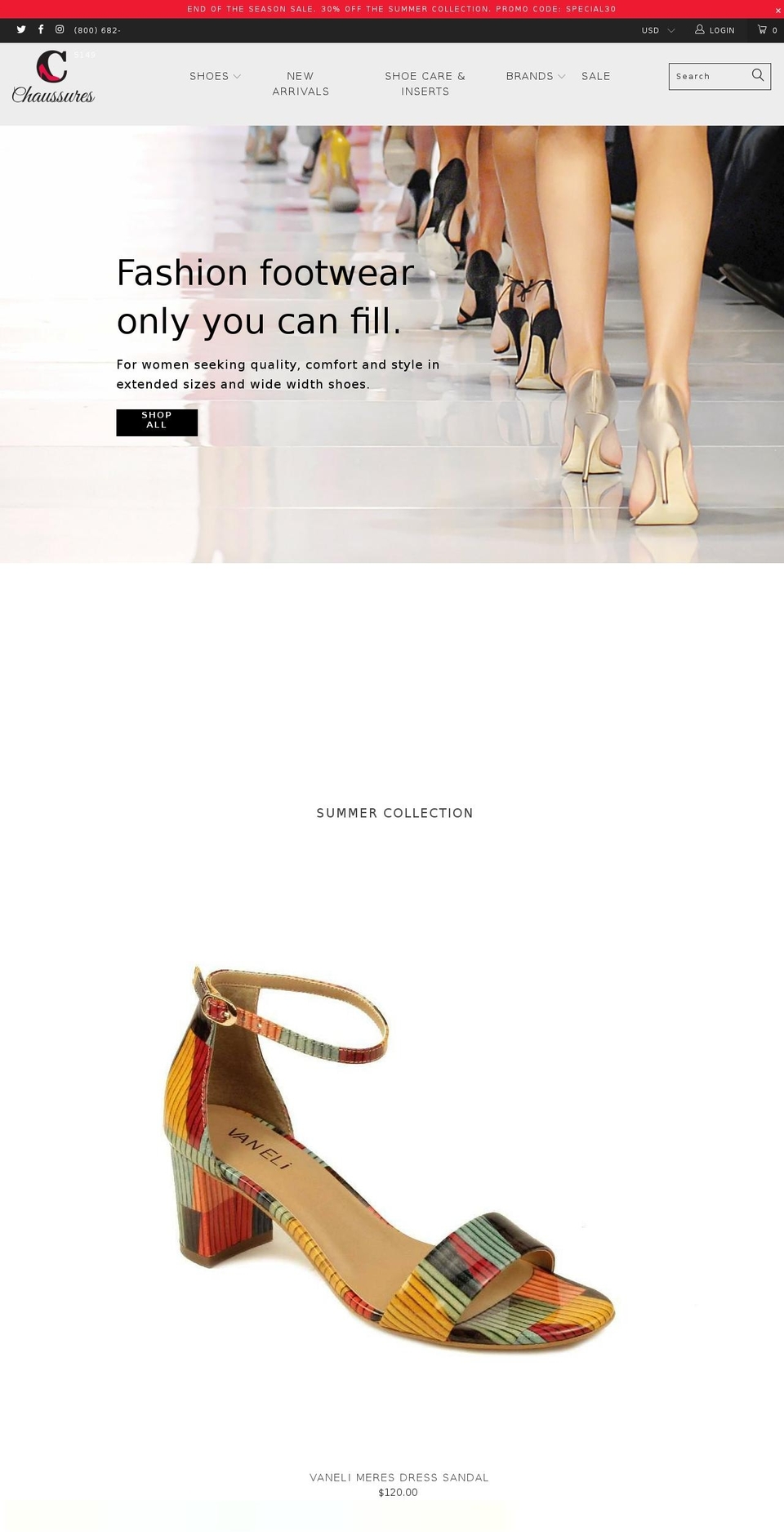 yourchaussures.com shopify website screenshot
