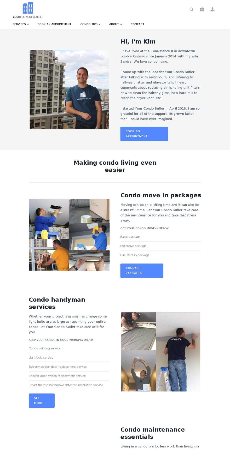 yourcondobutler.com shopify website screenshot
