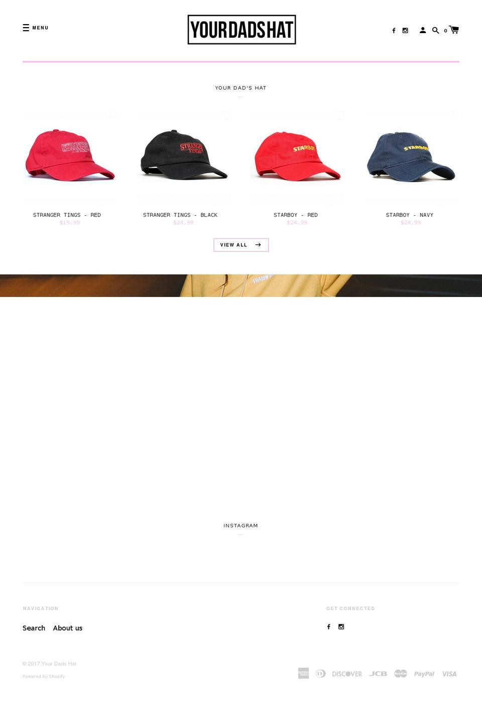 Craft Shopify theme site example yourdadshat.com