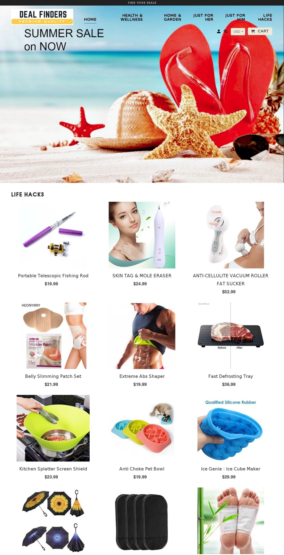 yourdealfinders.com — Shopify storefront screenshot
