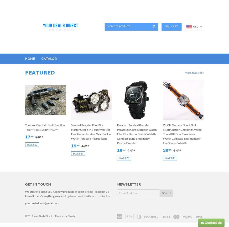 yourdealsdirect.com shopify website screenshot