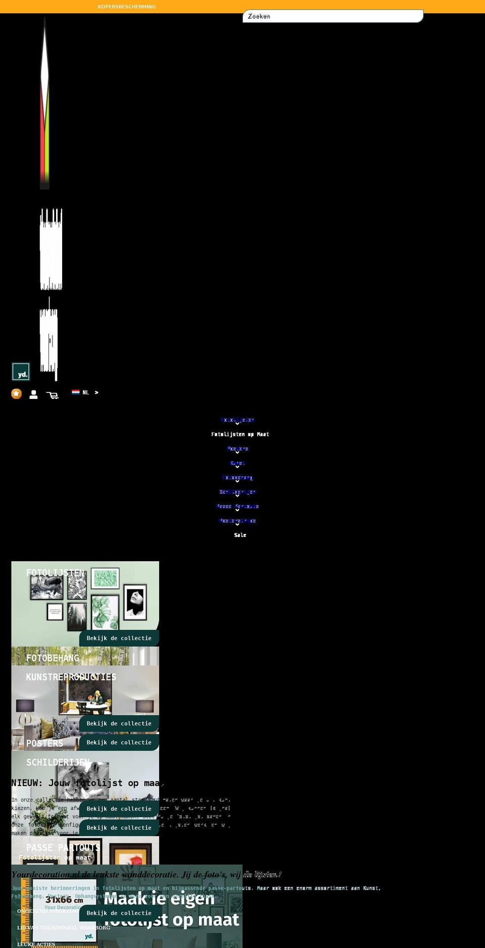 yourdecoration.nl shopify website screenshot