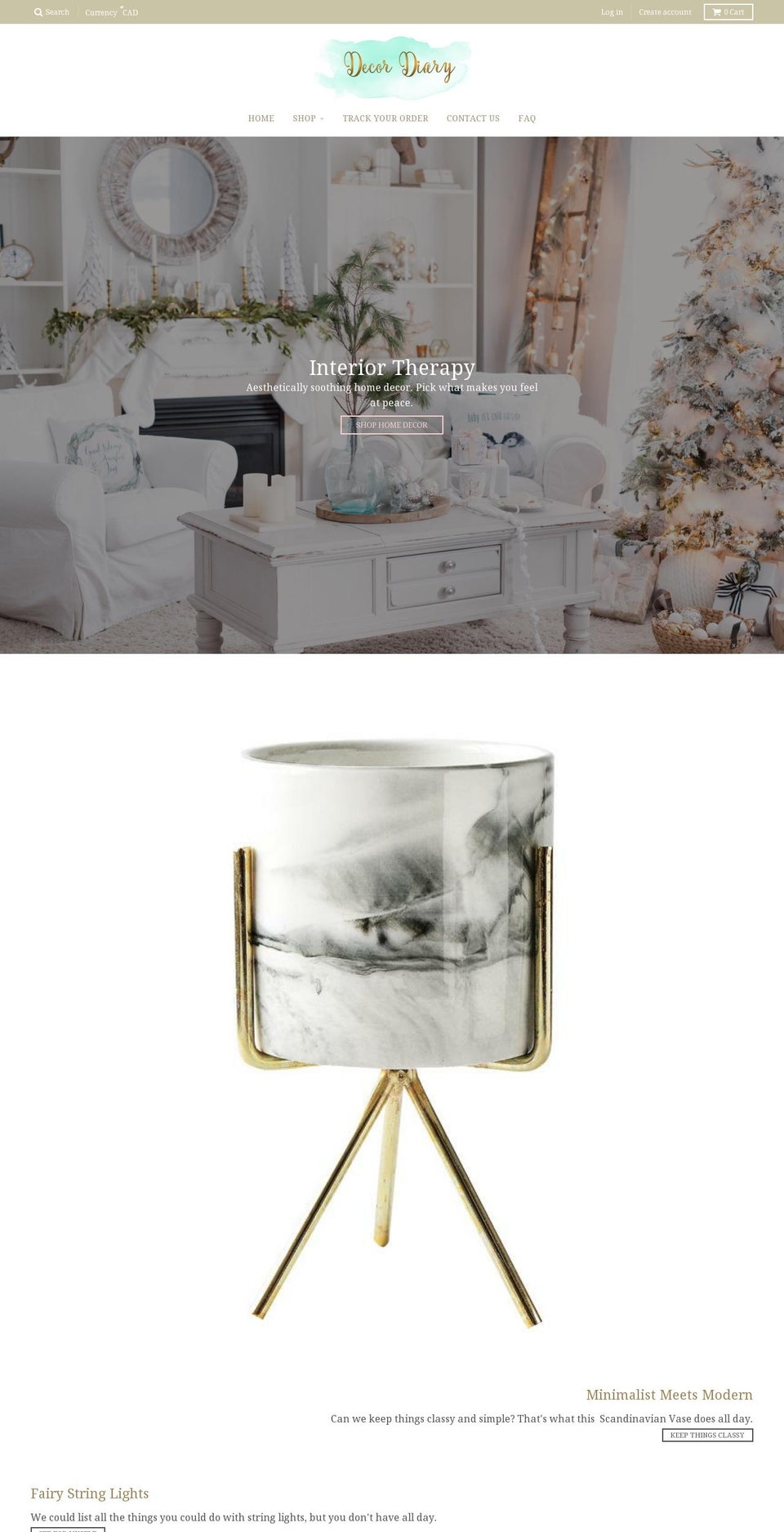 yourdecordiary.com shopify website screenshot