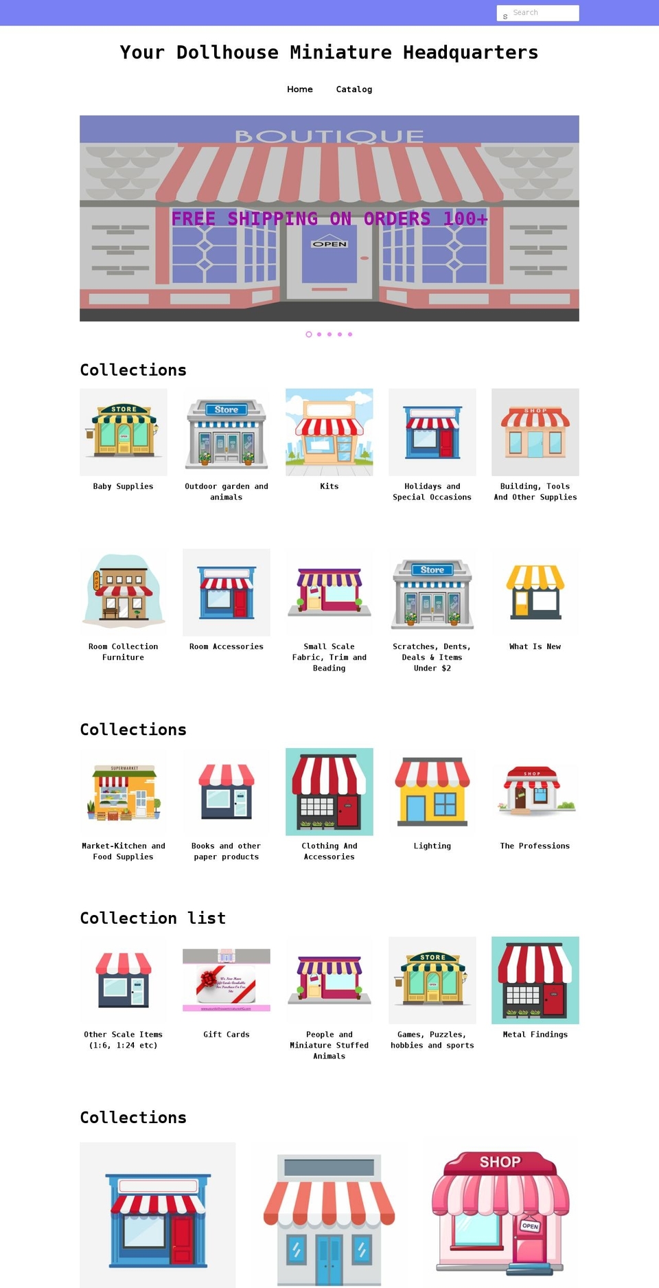 yourdollhouseminiatureshq.com shopify website screenshot