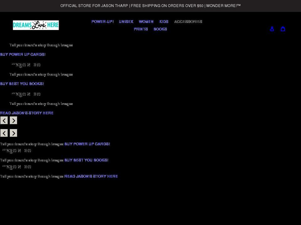 yourdreamslivehere.com shopify website screenshot