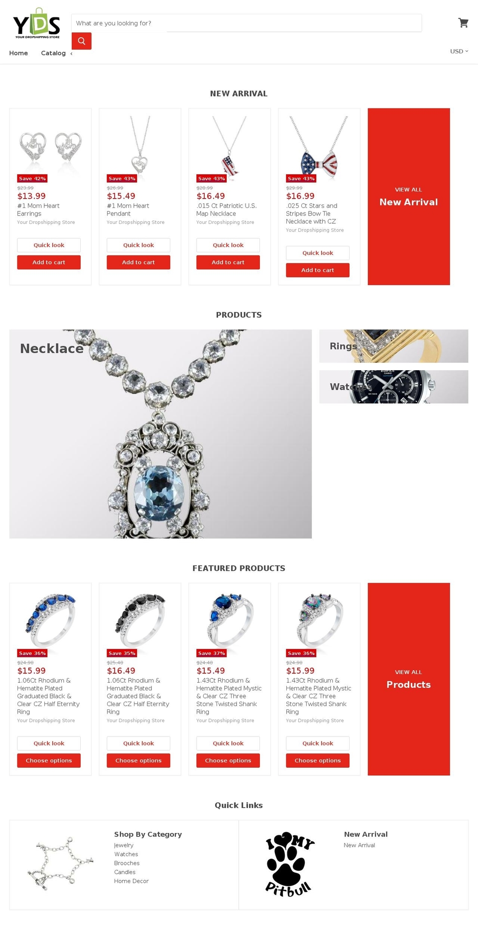 yourdropshippingstore.com — Shopify storefront screenshot