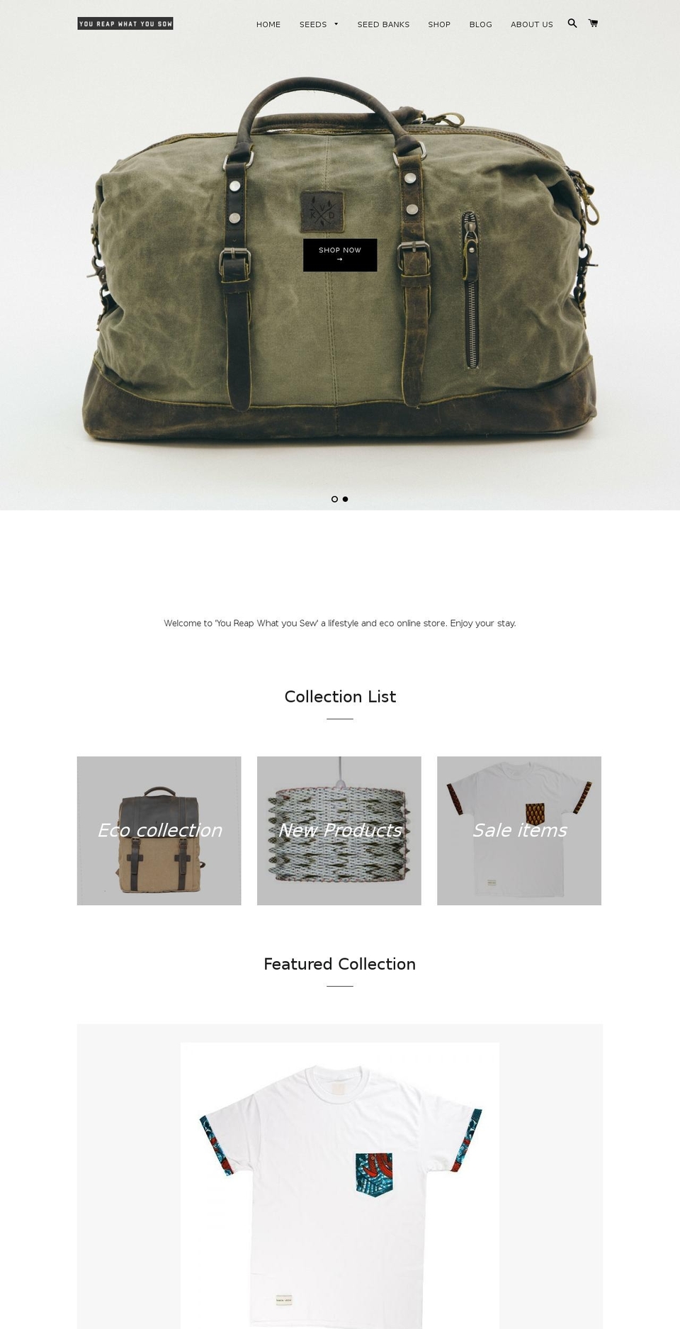 youreapwhatyousew.com — Shopify storefront screenshot