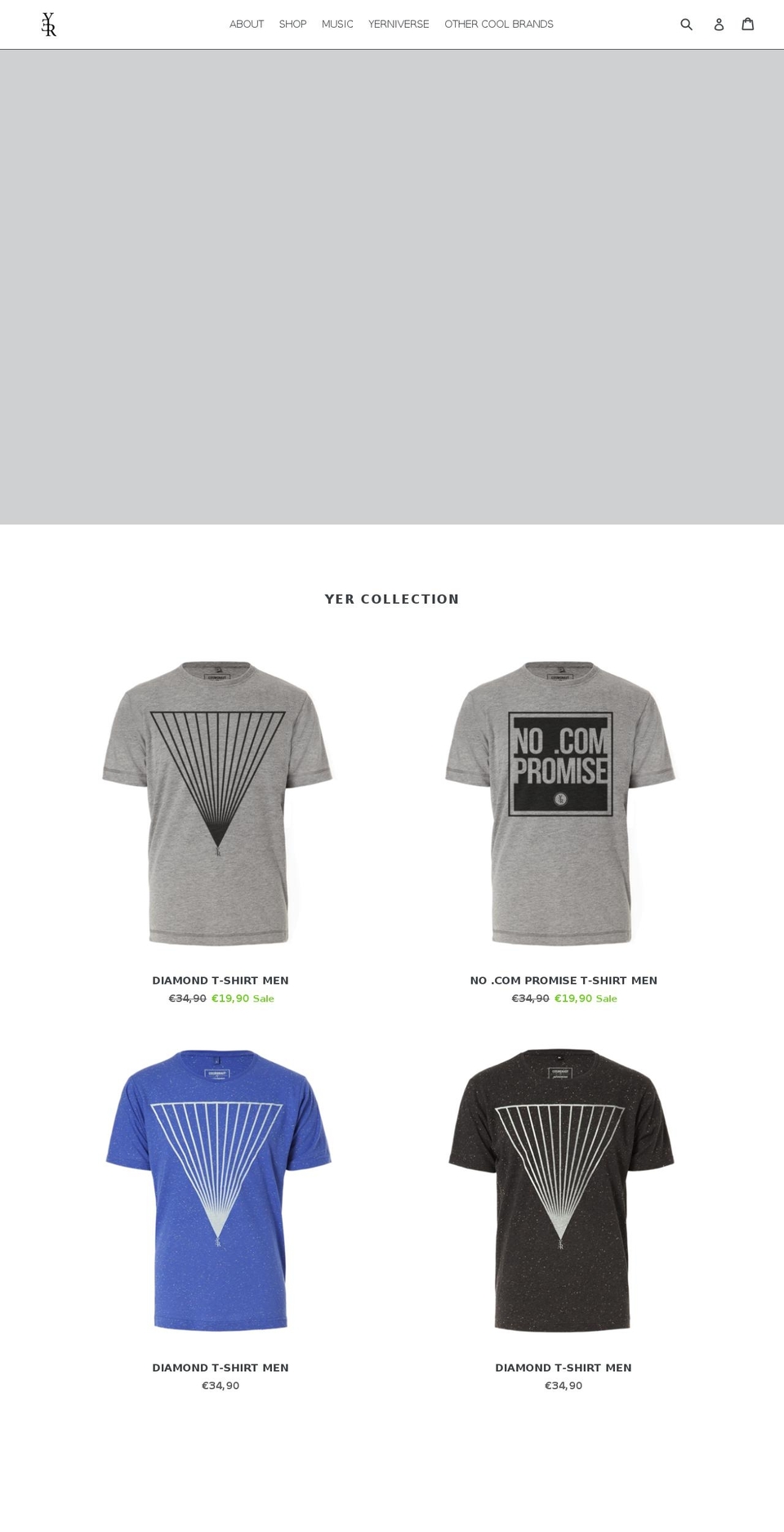 yourenvironmentreacts.com — Shopify storefront screenshot