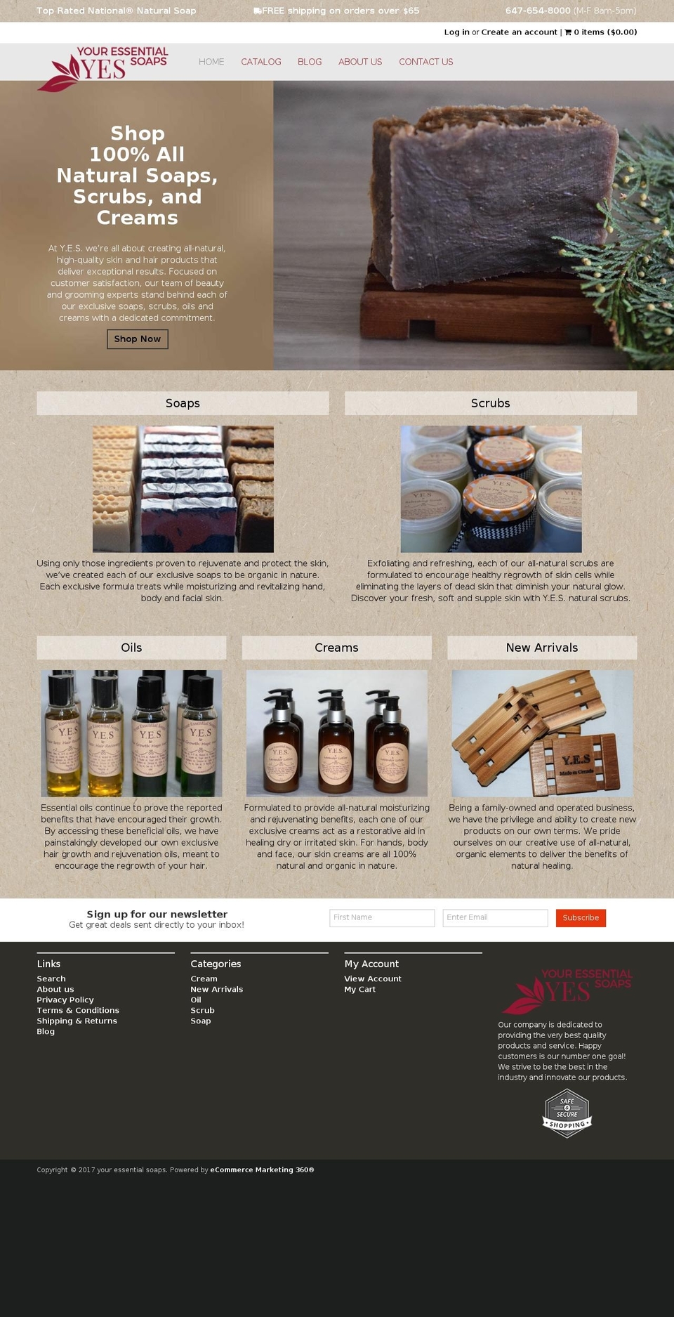 youressentialsoaps.com shopify website screenshot