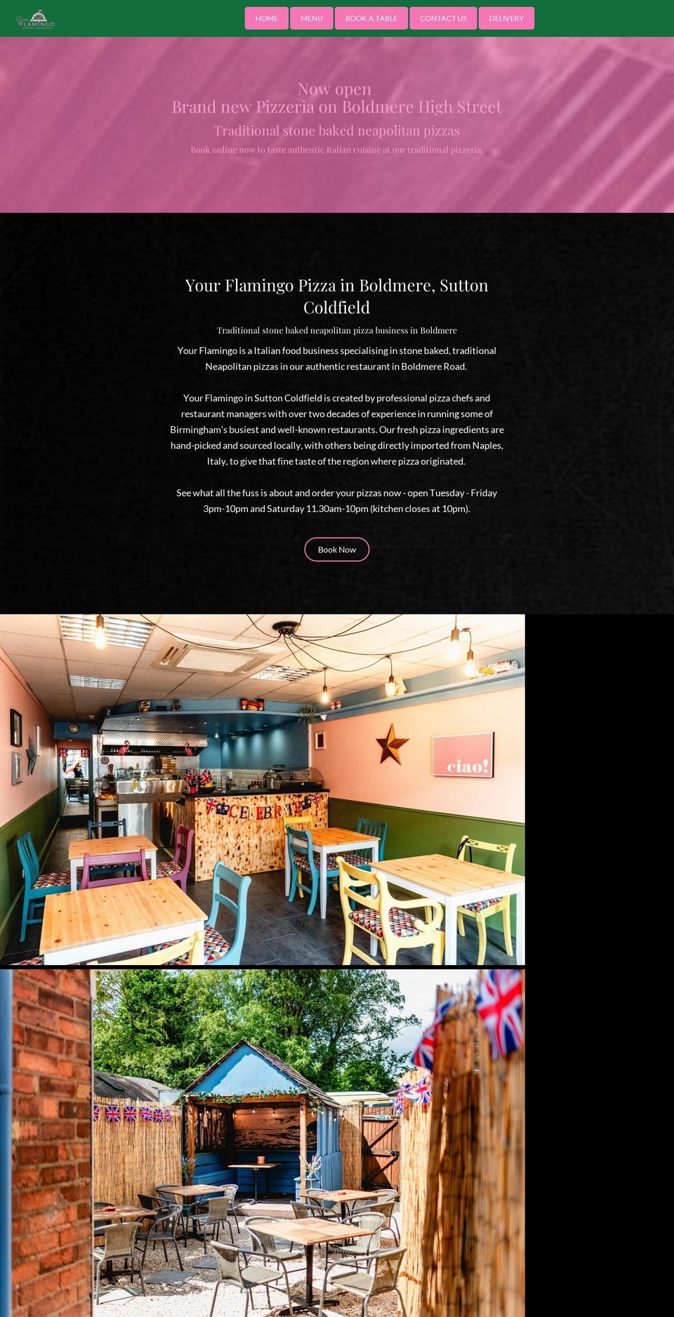 Pizza-home Shopify theme site example yourflamingo.co.uk