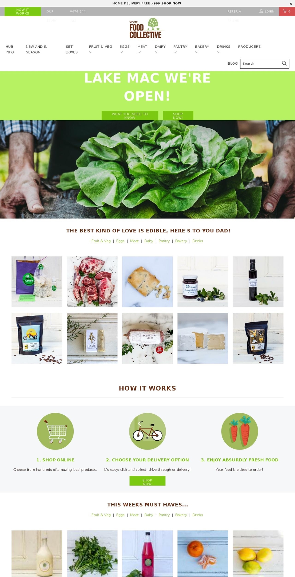 yourfoodcollective.com shopify website screenshot