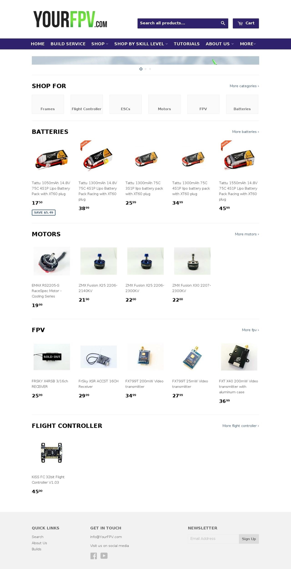 yourfpv.com shopify website screenshot