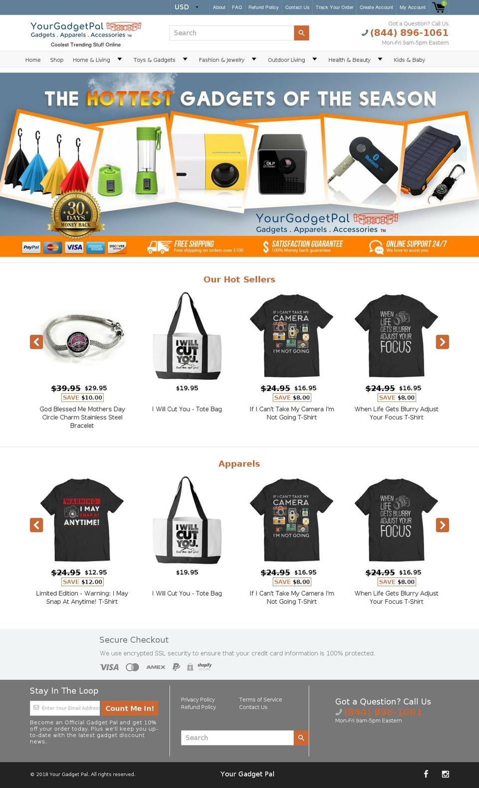 yourgadgetpal.com — Shopify storefront screenshot