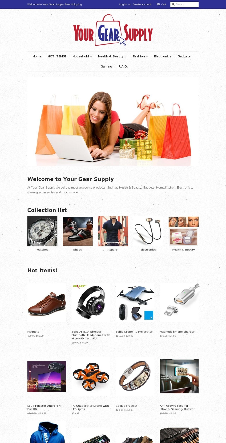 yourgearsupply.com shopify website screenshot