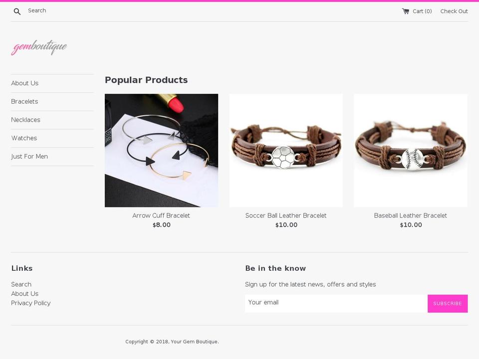 yourgemboutique.com — Shopify storefront screenshot