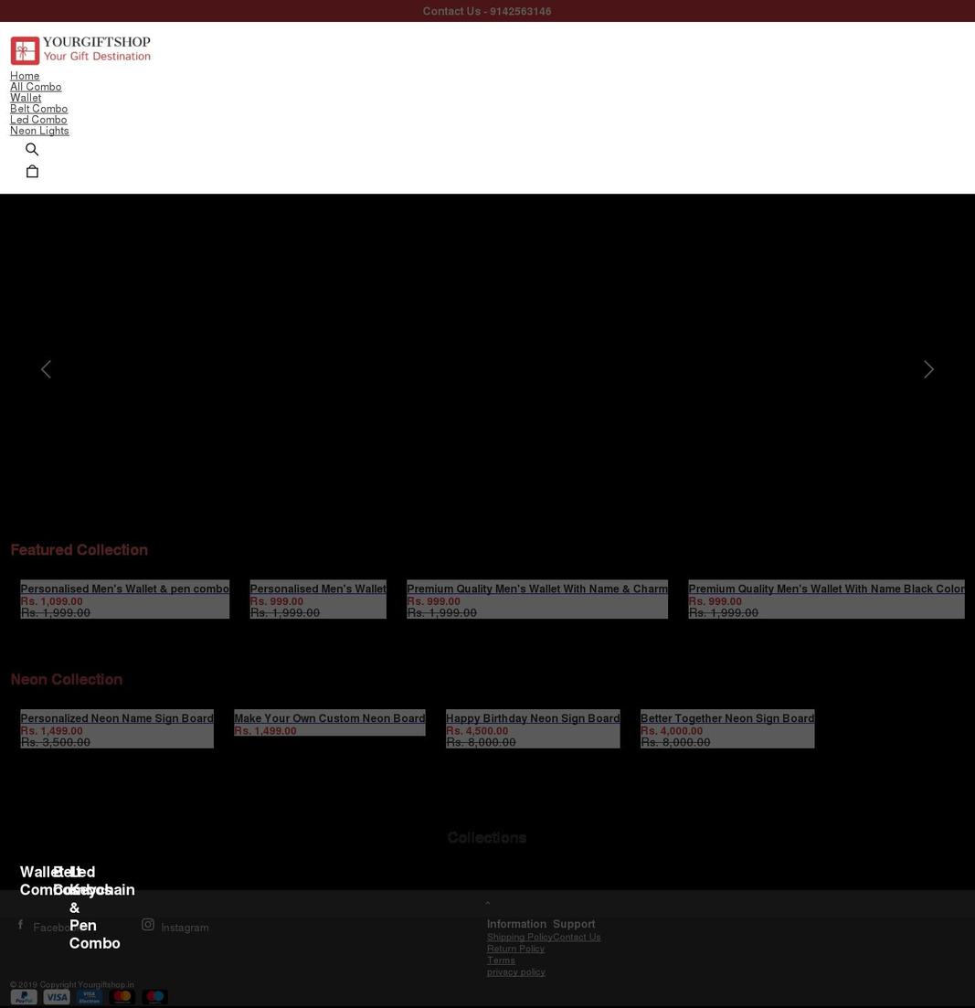 yourgiftshop.in shopify website screenshot