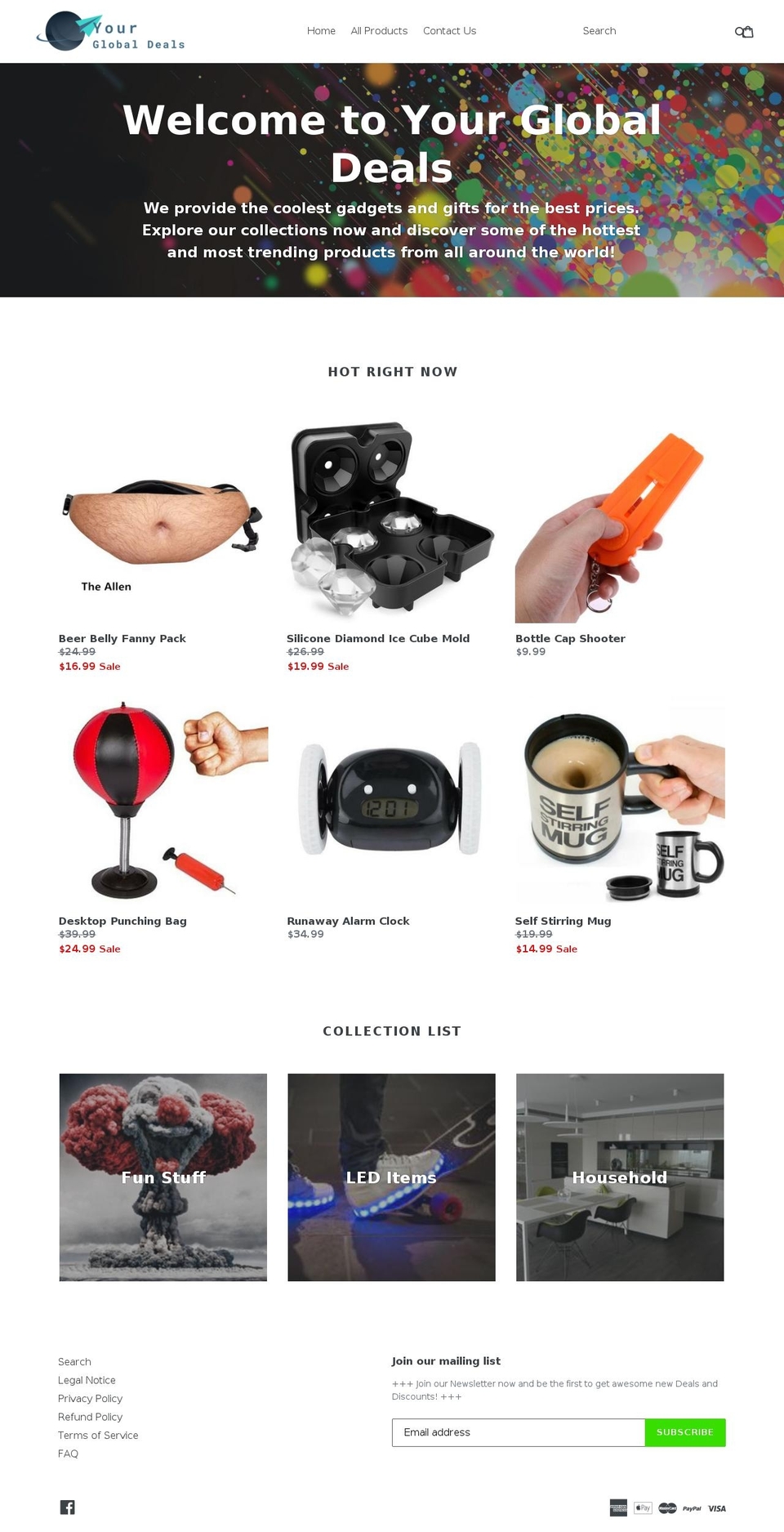 yourglobaldeals.com — Shopify storefront screenshot