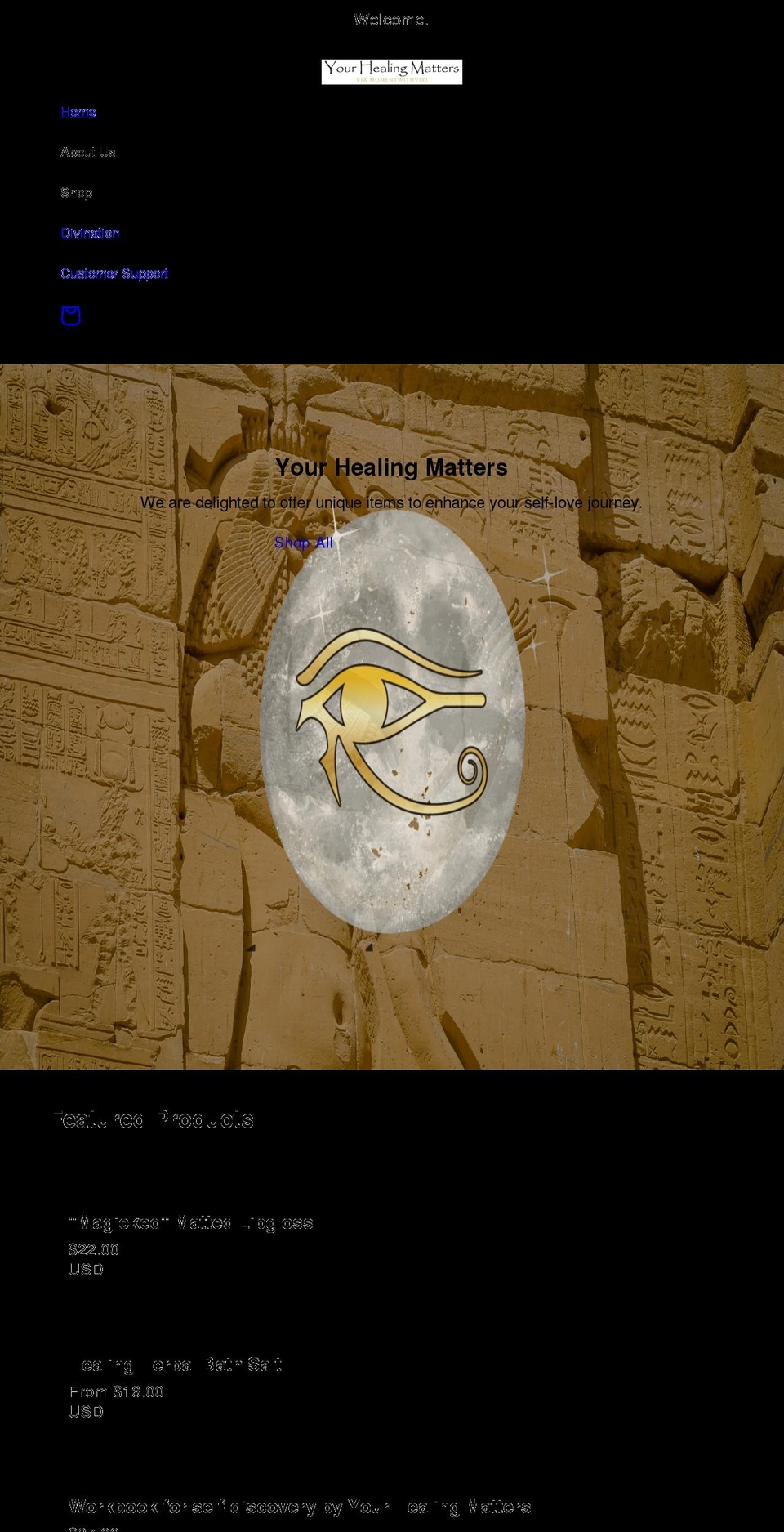 yourhealingmatters.com shopify website screenshot