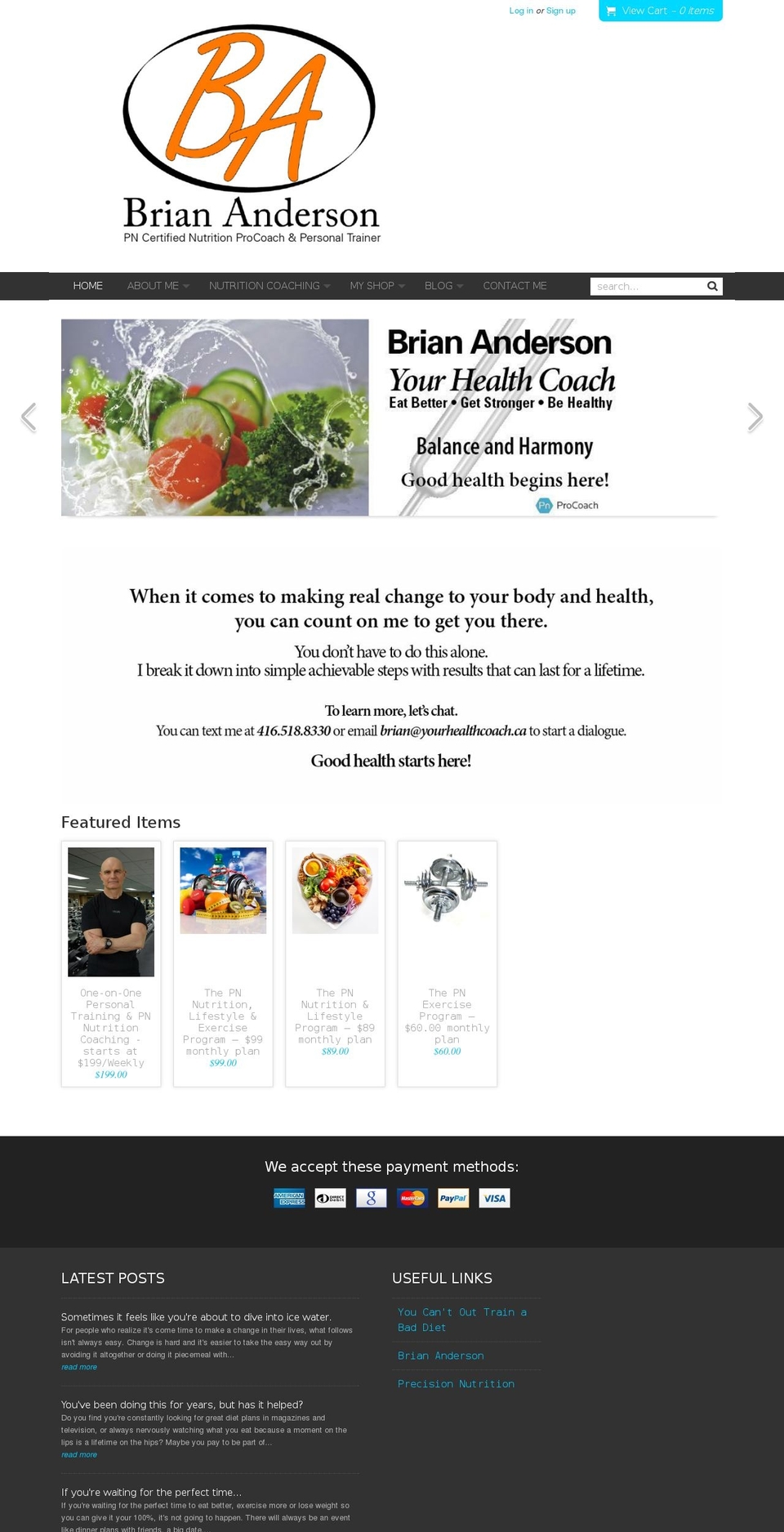 yourhealthcoach.ca shopify website screenshot