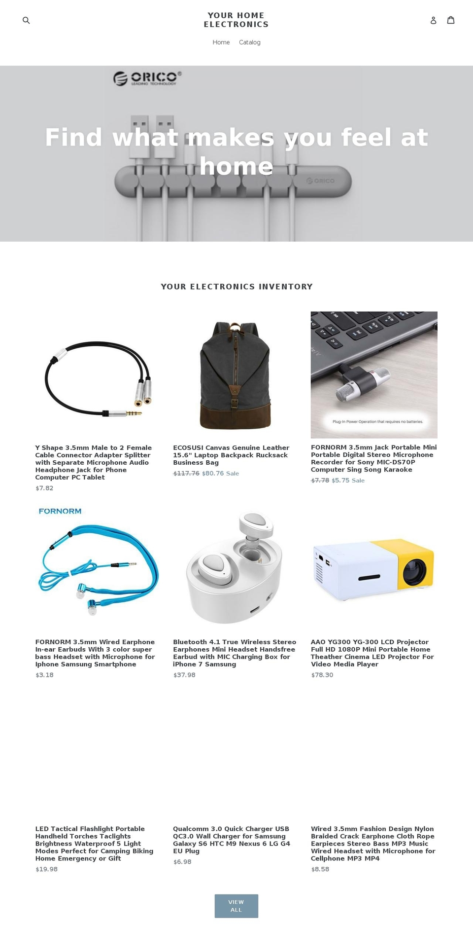 yourhomeelectronics.com — Shopify storefront screenshot