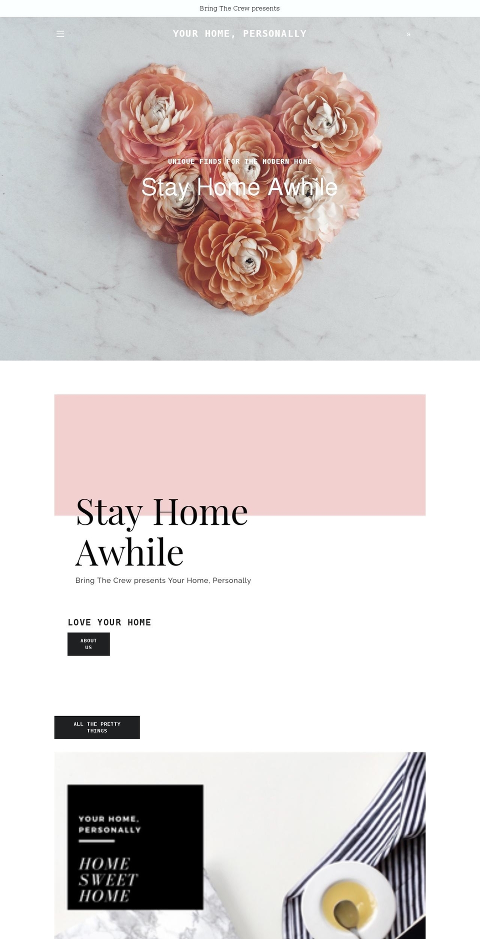 yourhomepersonally.com shopify website screenshot
