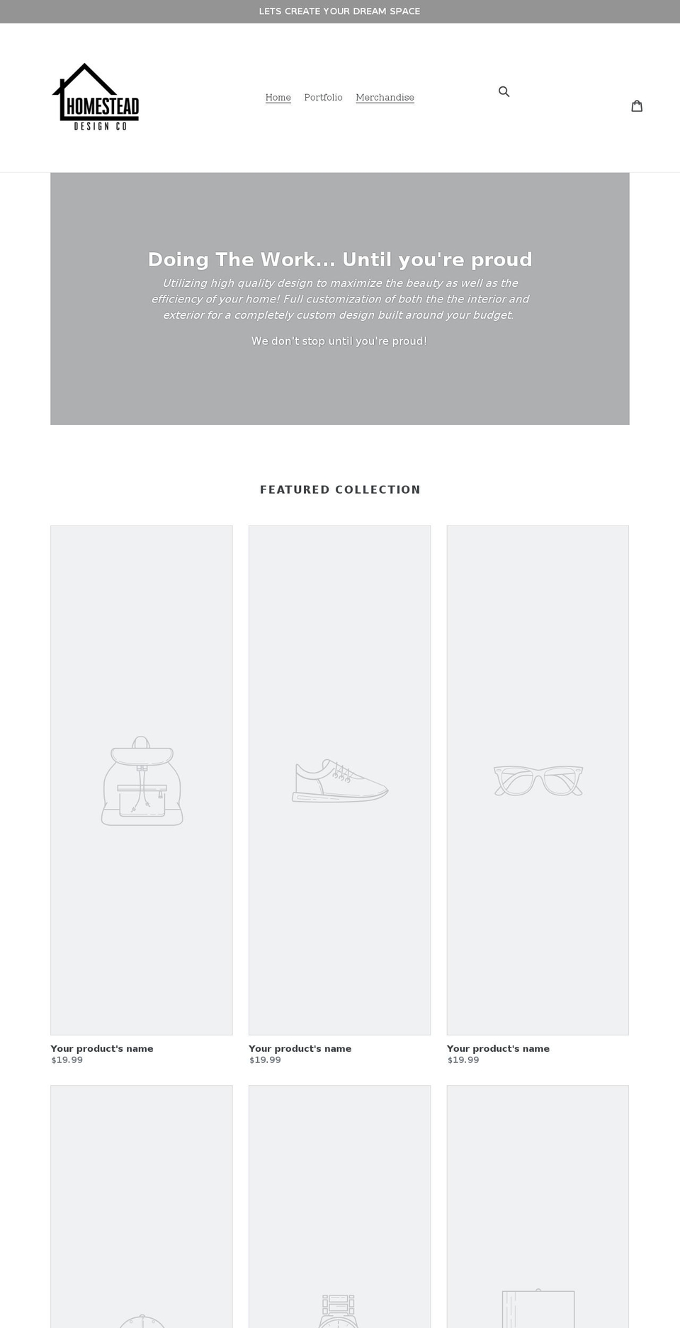 yourhomesteaddesign.com shopify website screenshot
