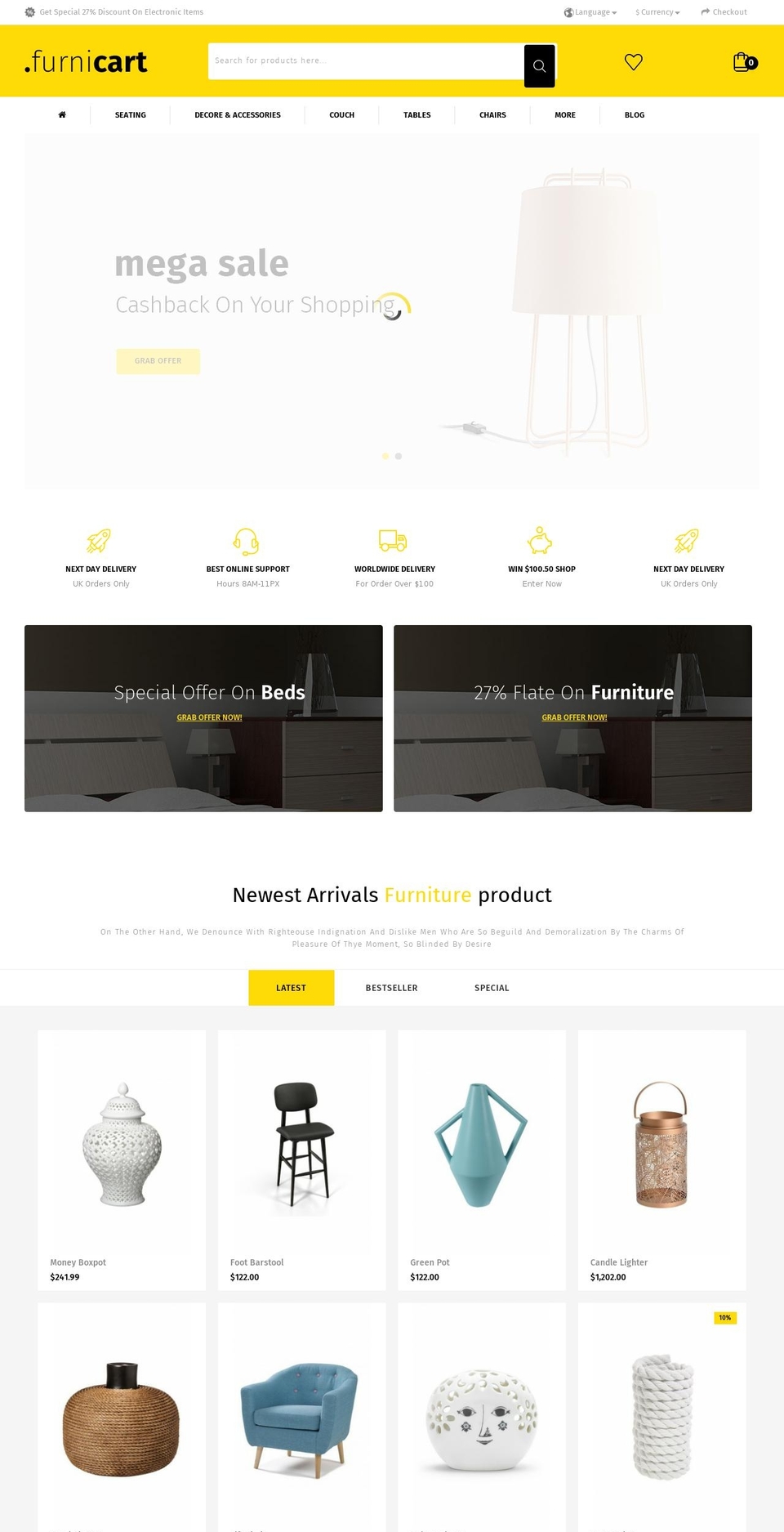 yourhomewares.com — Shopify storefront screenshot