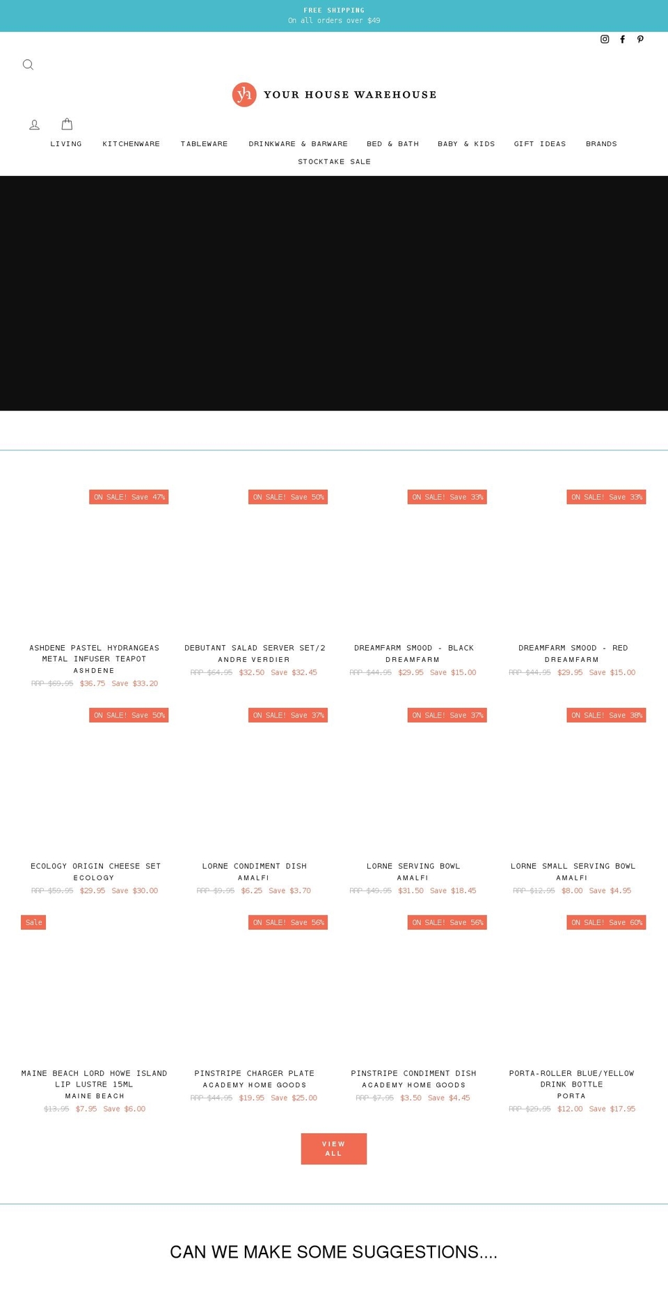 yourhousewarehouse.com.au shopify website screenshot