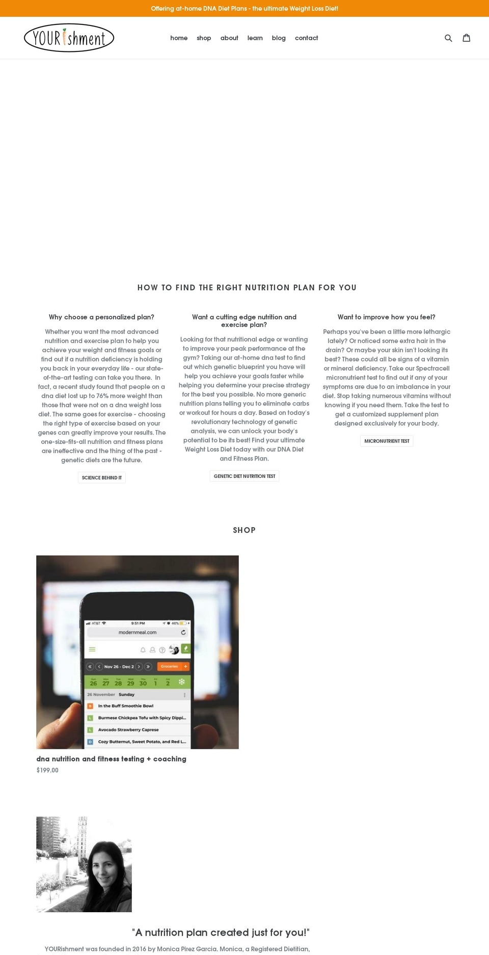 yourishment.com — Shopify storefront screenshot