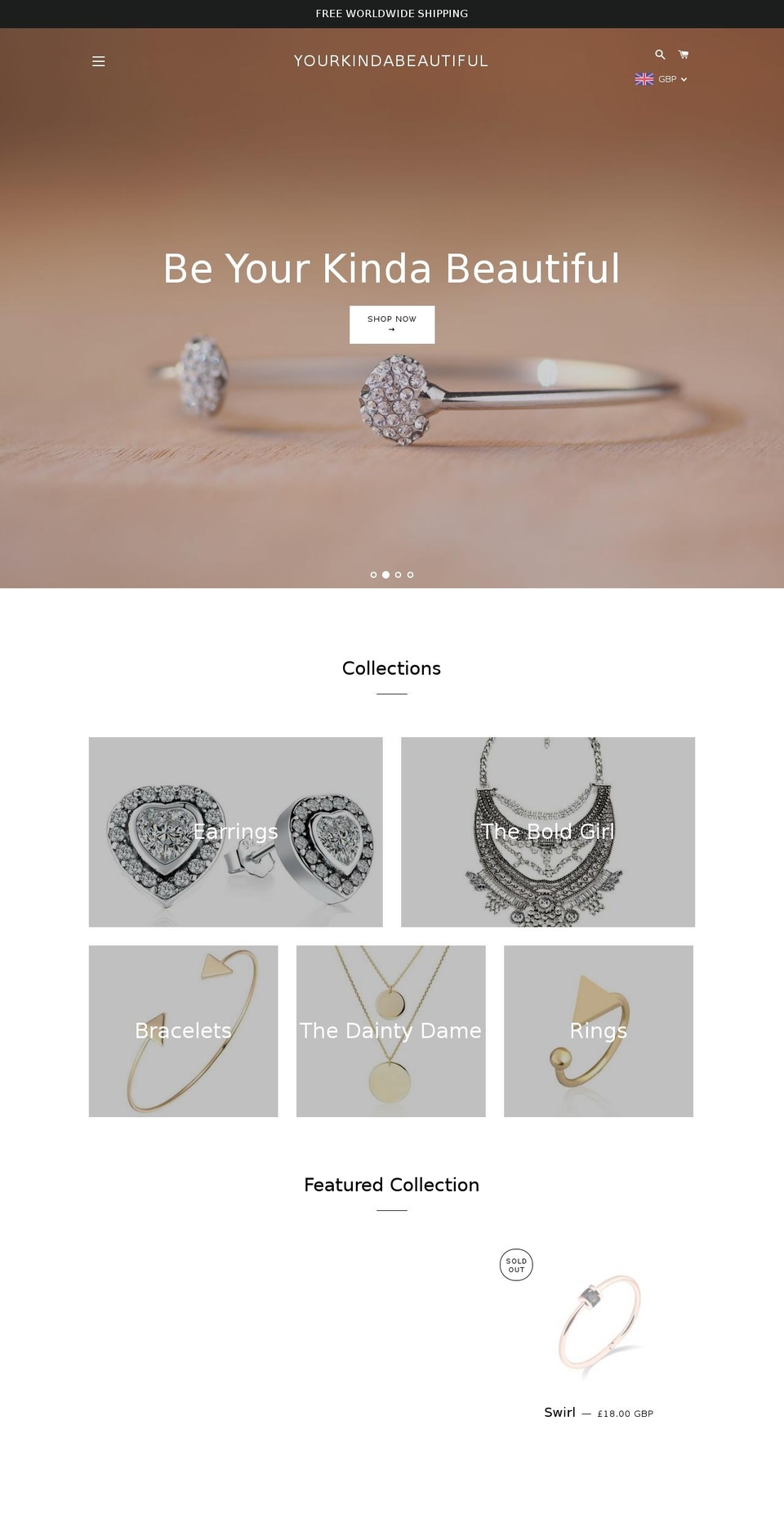 yourkindabeautiful.com — Shopify storefront screenshot