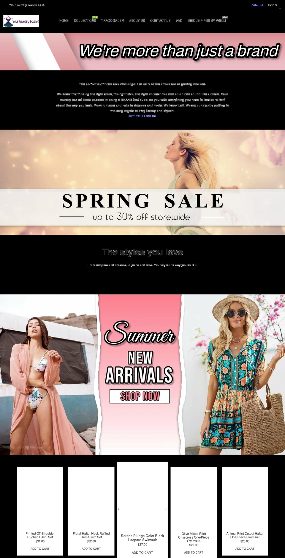 Womens clothing theme Shopify theme site example yourlaundrybasket.com