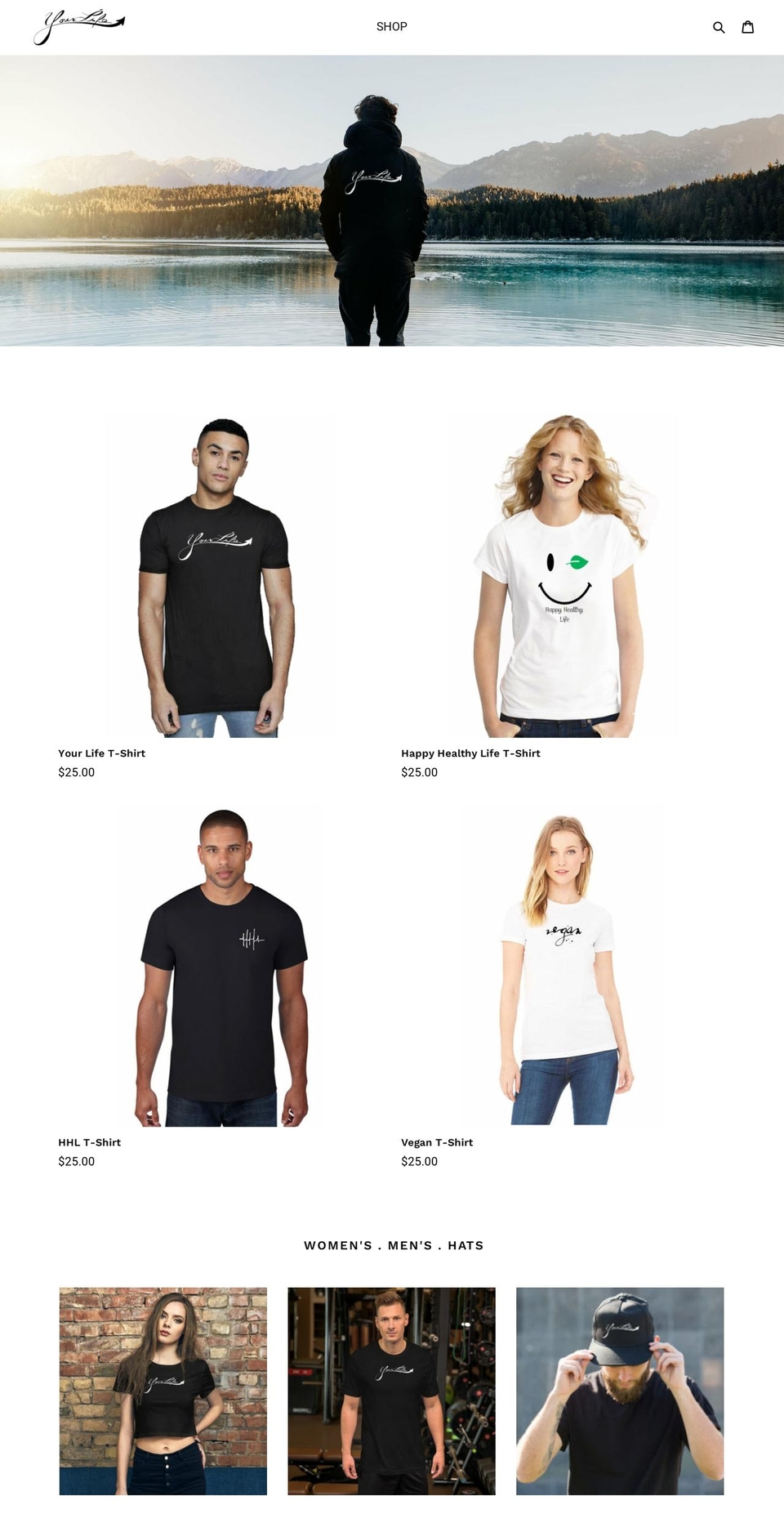 yourlifeclothingyl.com — Shopify storefront screenshot