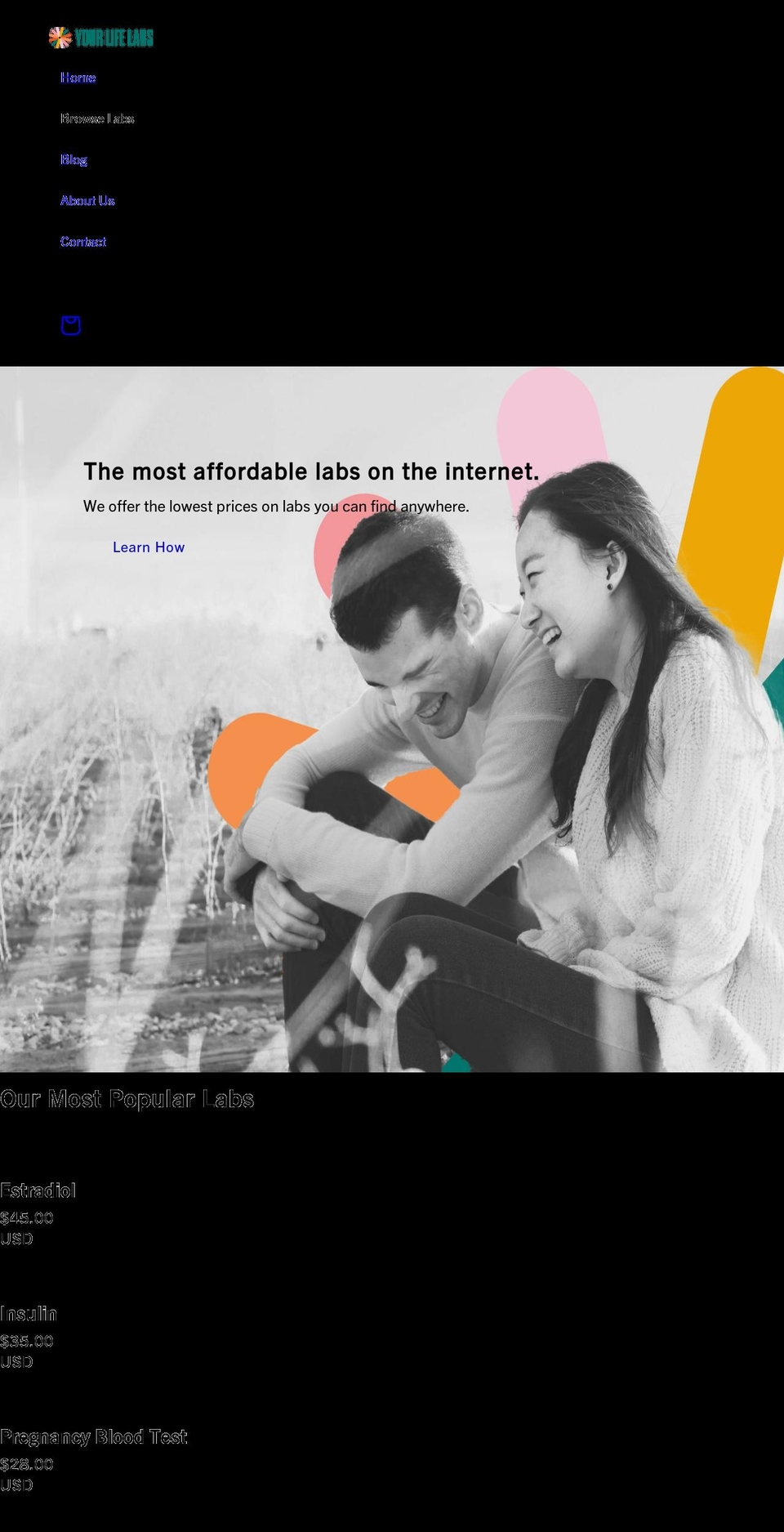 yourlifelabs.com shopify website screenshot