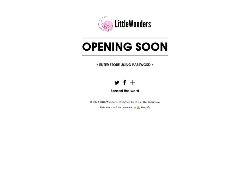 yourlittlewonders.com shopify website screenshot