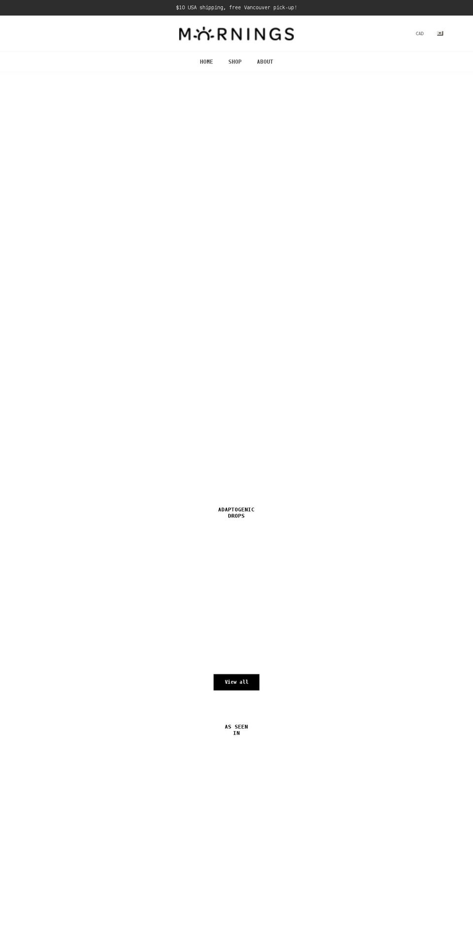 yourmornings.com shopify website screenshot