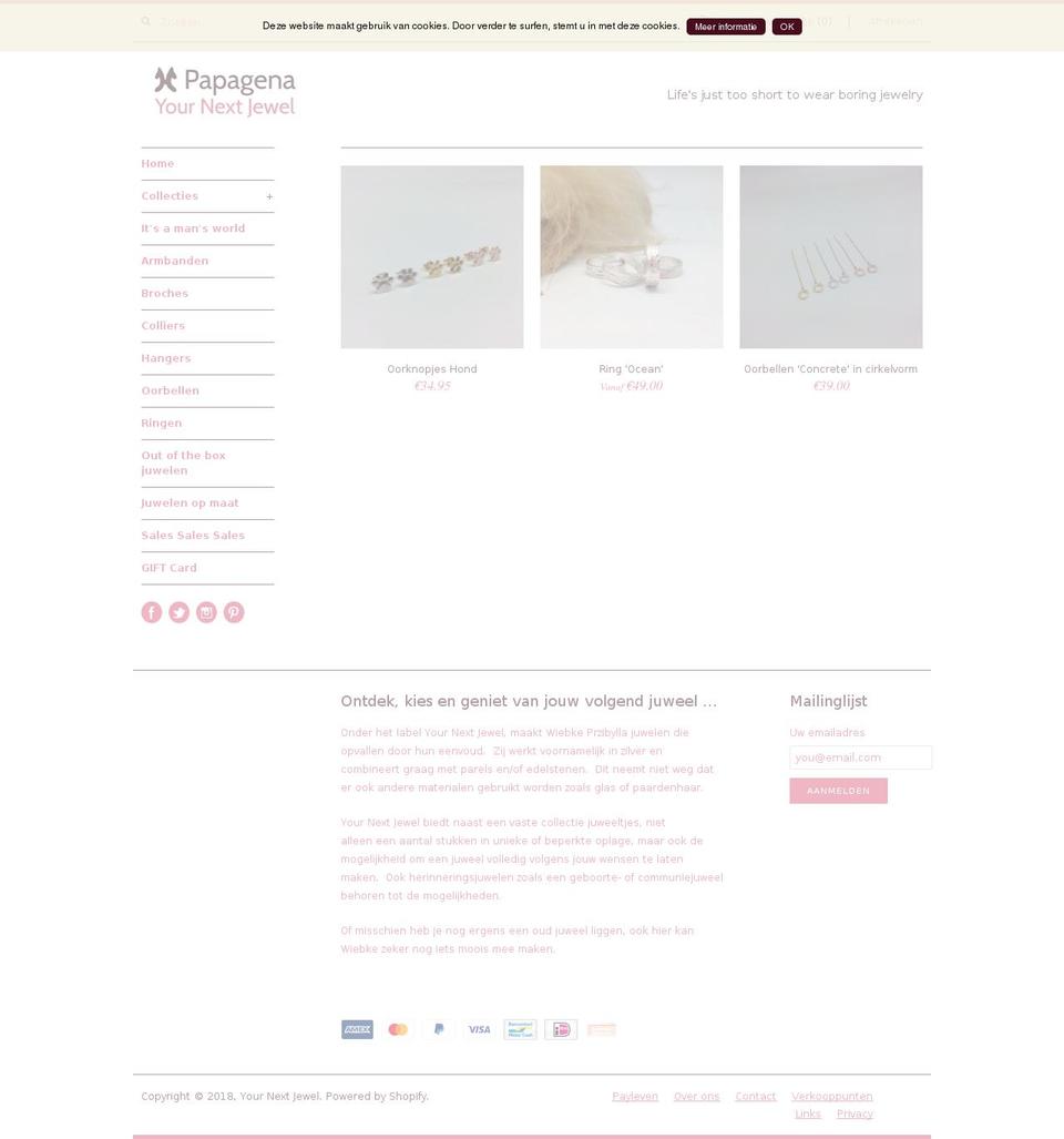 yournextjewel.com — Shopify storefront screenshot