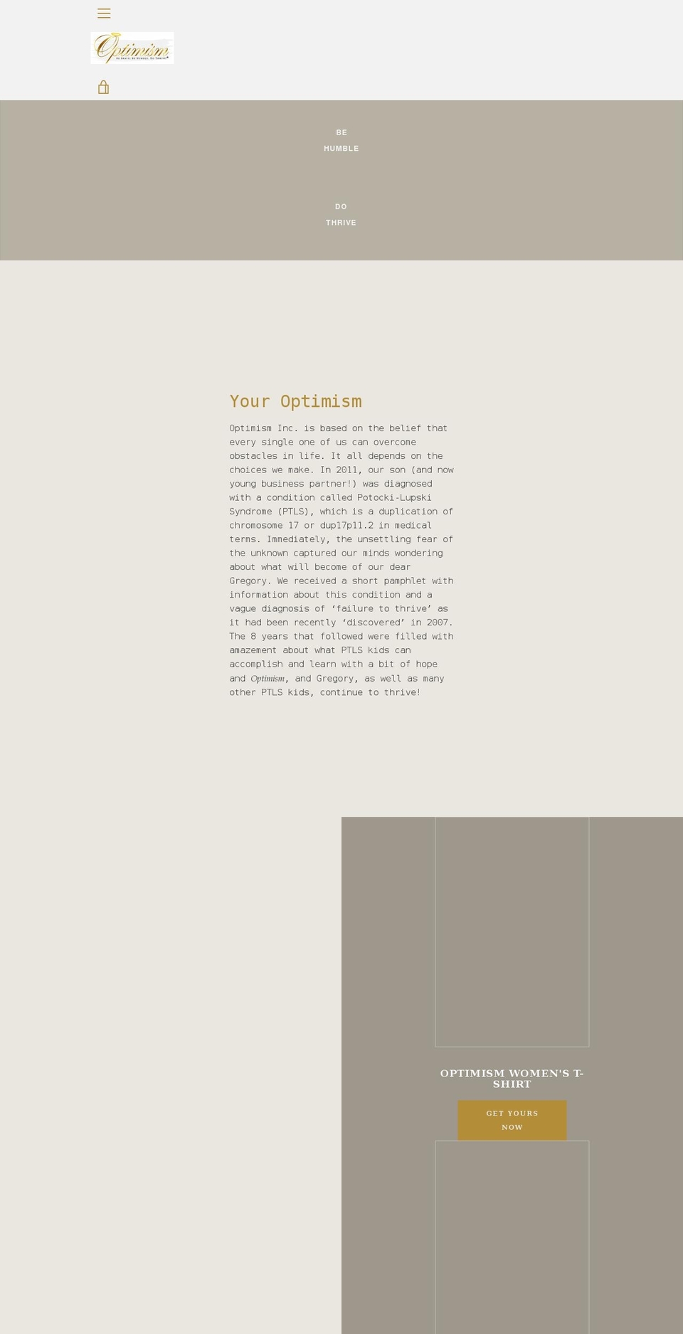 youroptimism.com shopify website screenshot